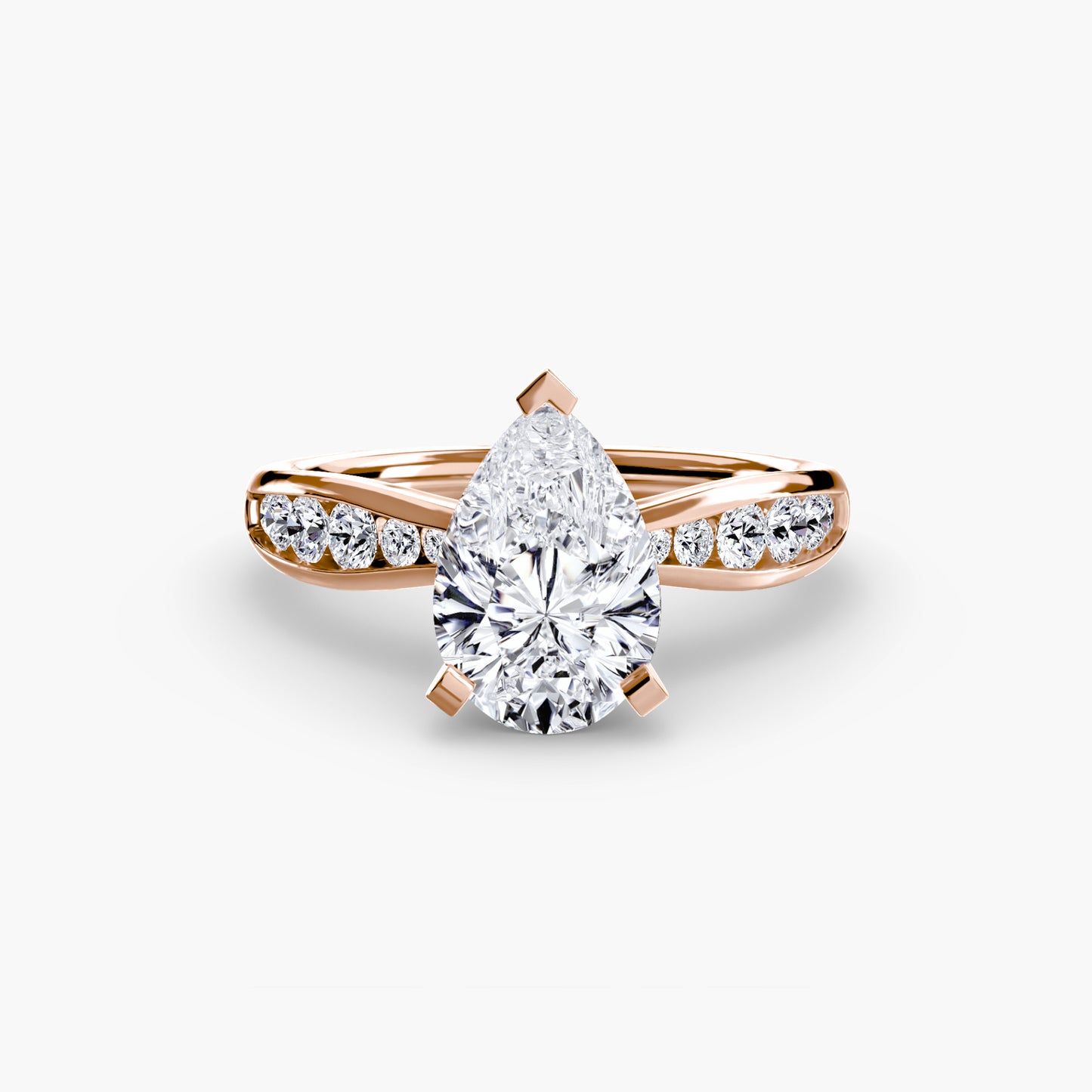 Timeless sparkle diamond solitaire with Pavé