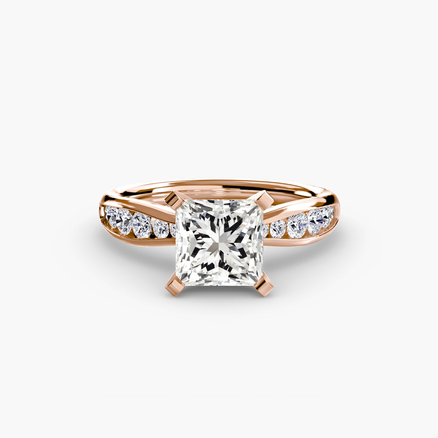 Timeless sparkle diamond solitaire with Pavé