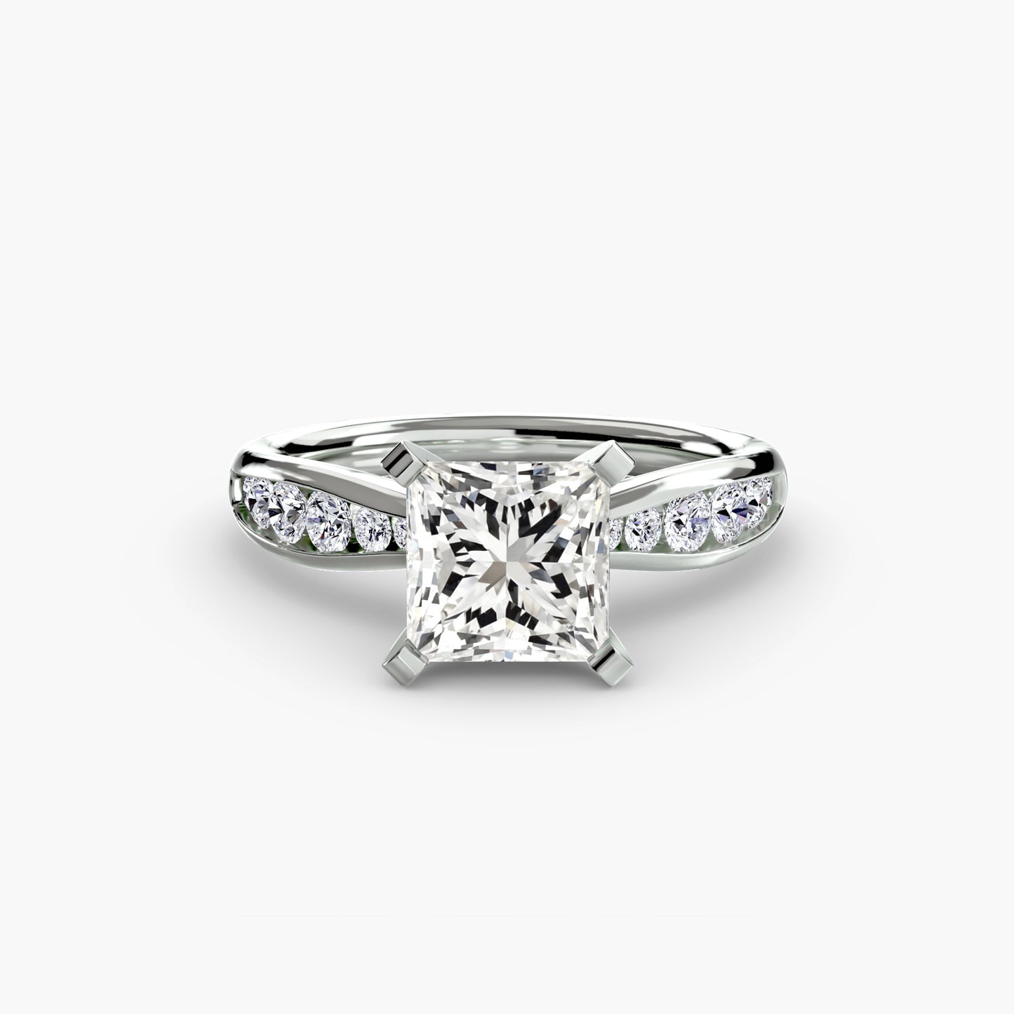 Timeless sparkle diamond solitaire with Pavé
