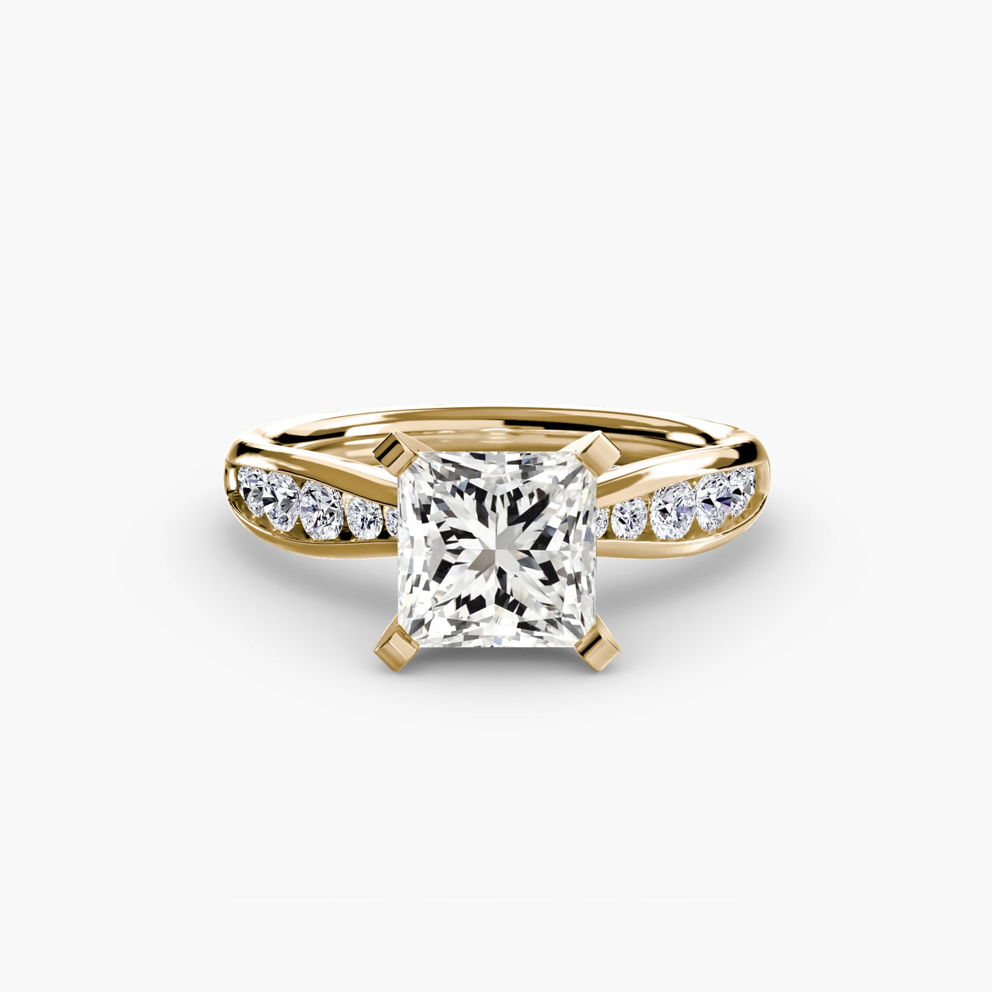 Timeless sparkle diamond solitaire with Pavé