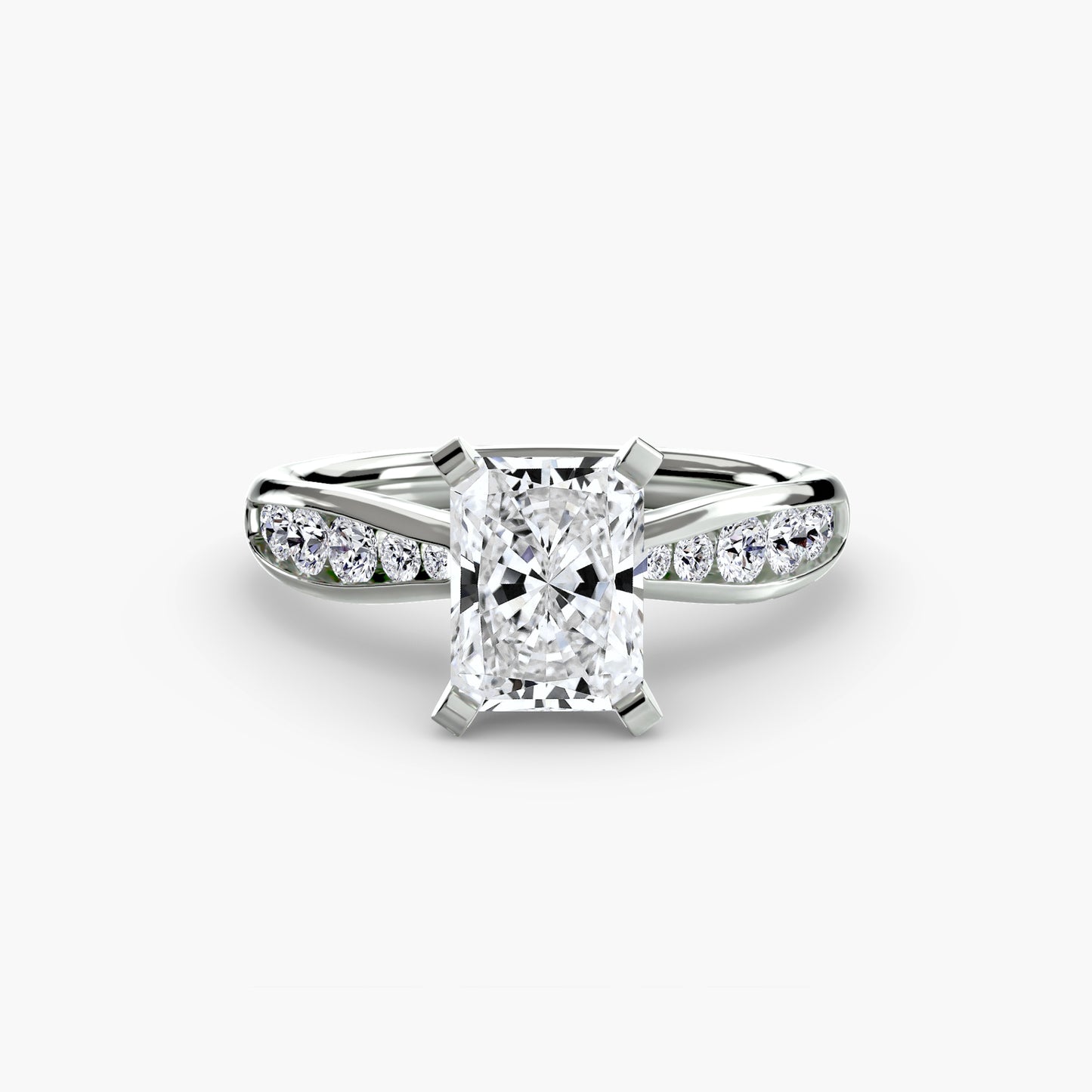 Timeless sparkle diamond solitaire with Pavé
