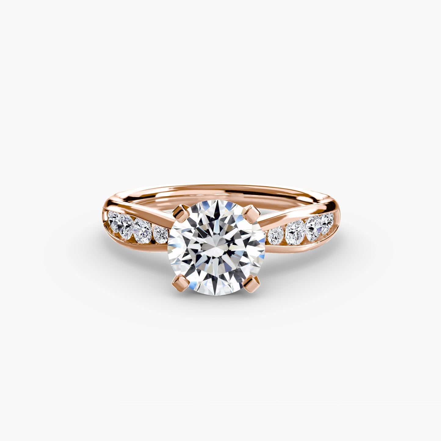 Timeless sparkle diamond solitaire with Pavé
