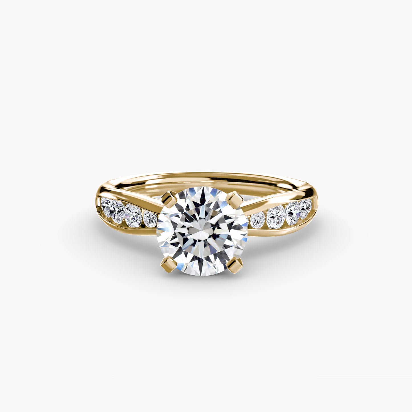 Timeless sparkle diamond solitaire with Pavé