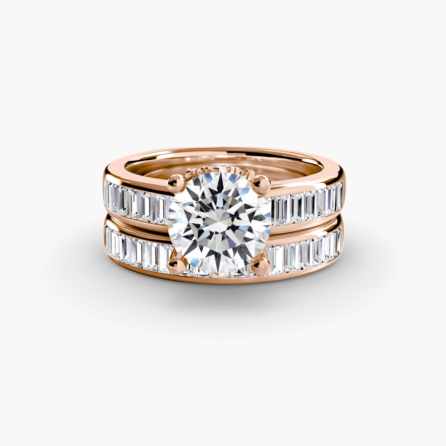 Harmony bridal set Solitaire diamond ring