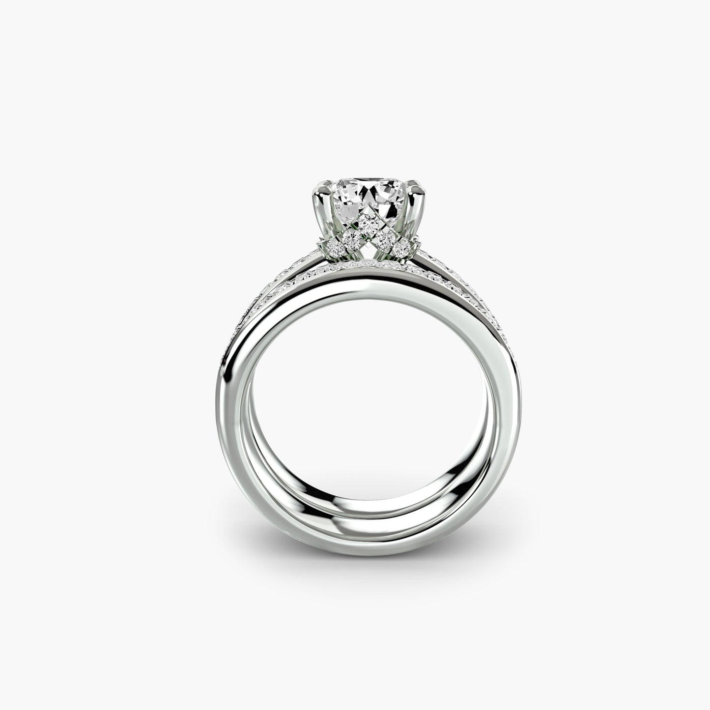 Harmony bridal set Solitaire diamond ring