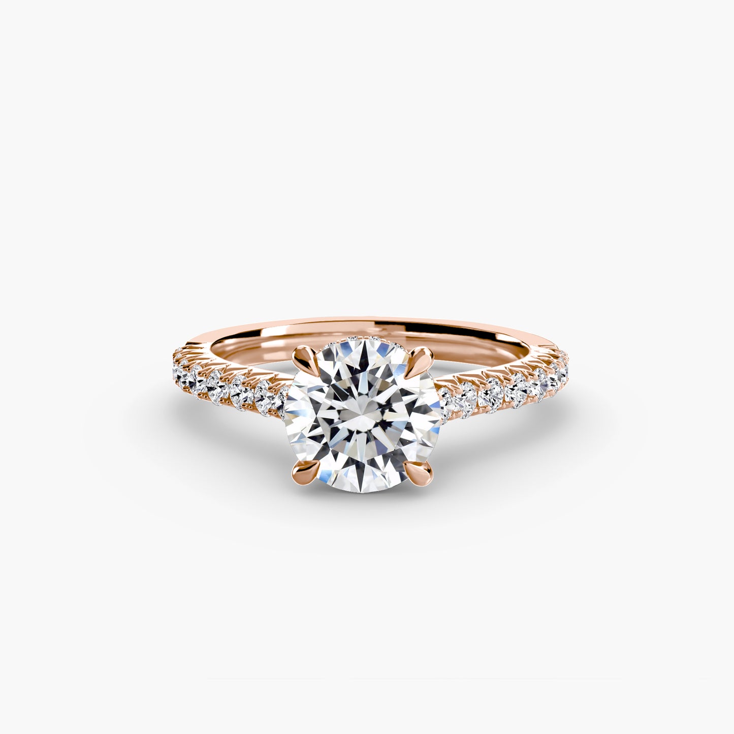 Sovereign diamond Solitaire with Pavé