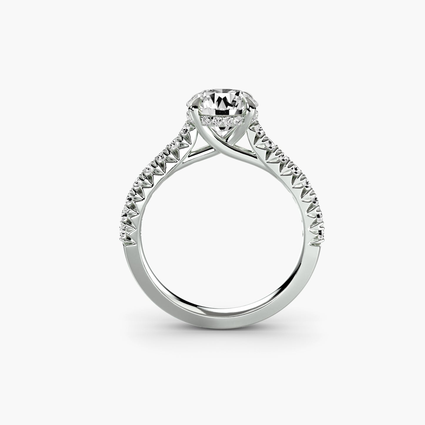 Sovereign diamond Solitaire with Pavé