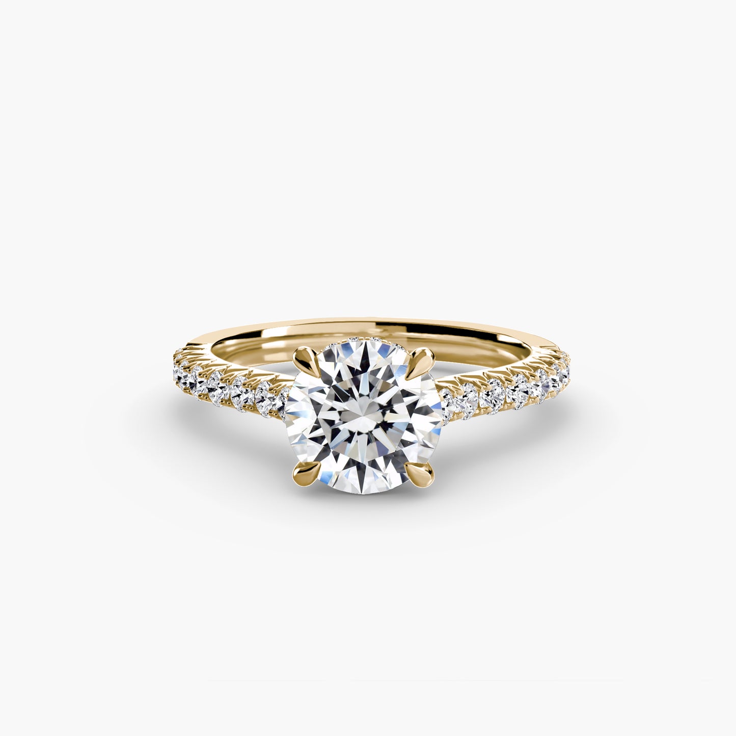 Sovereign diamond Solitaire with Pavé