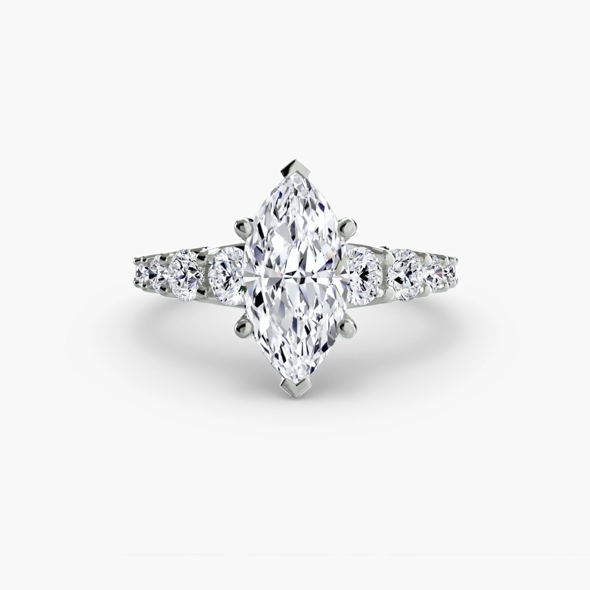 The Sovereign Graduated Accent Diamond Ring | Joaillerie VCL