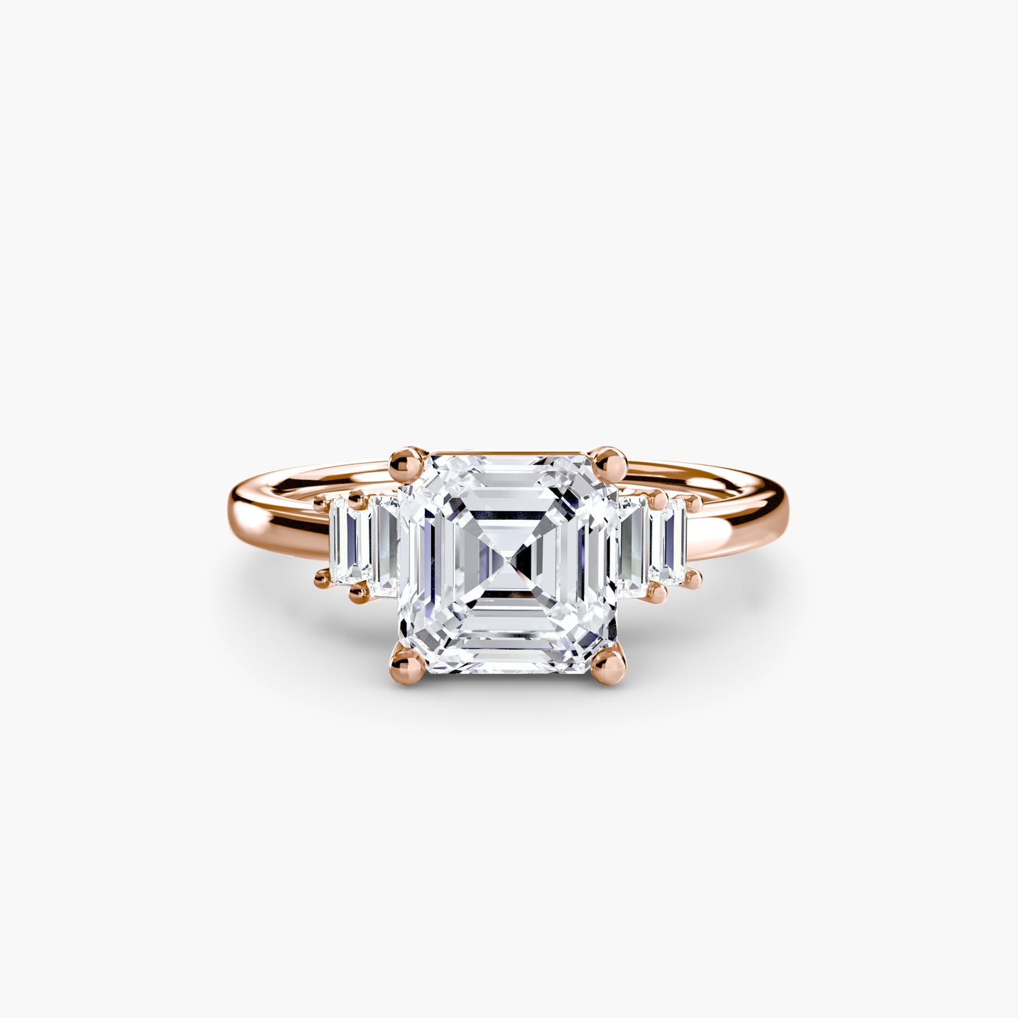 Astoria diamond ring with Baguette Accent