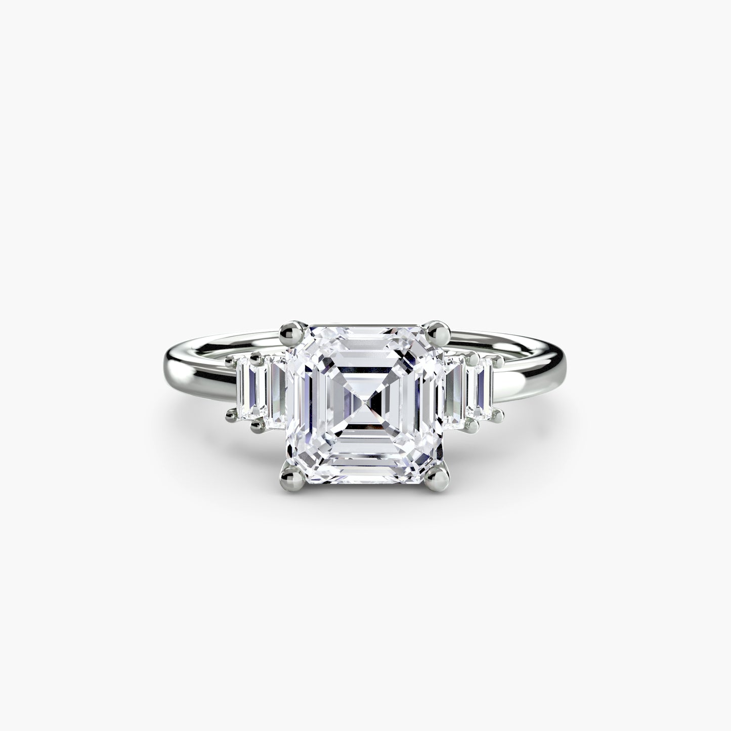 Astoria diamond ring with Baguette Accent