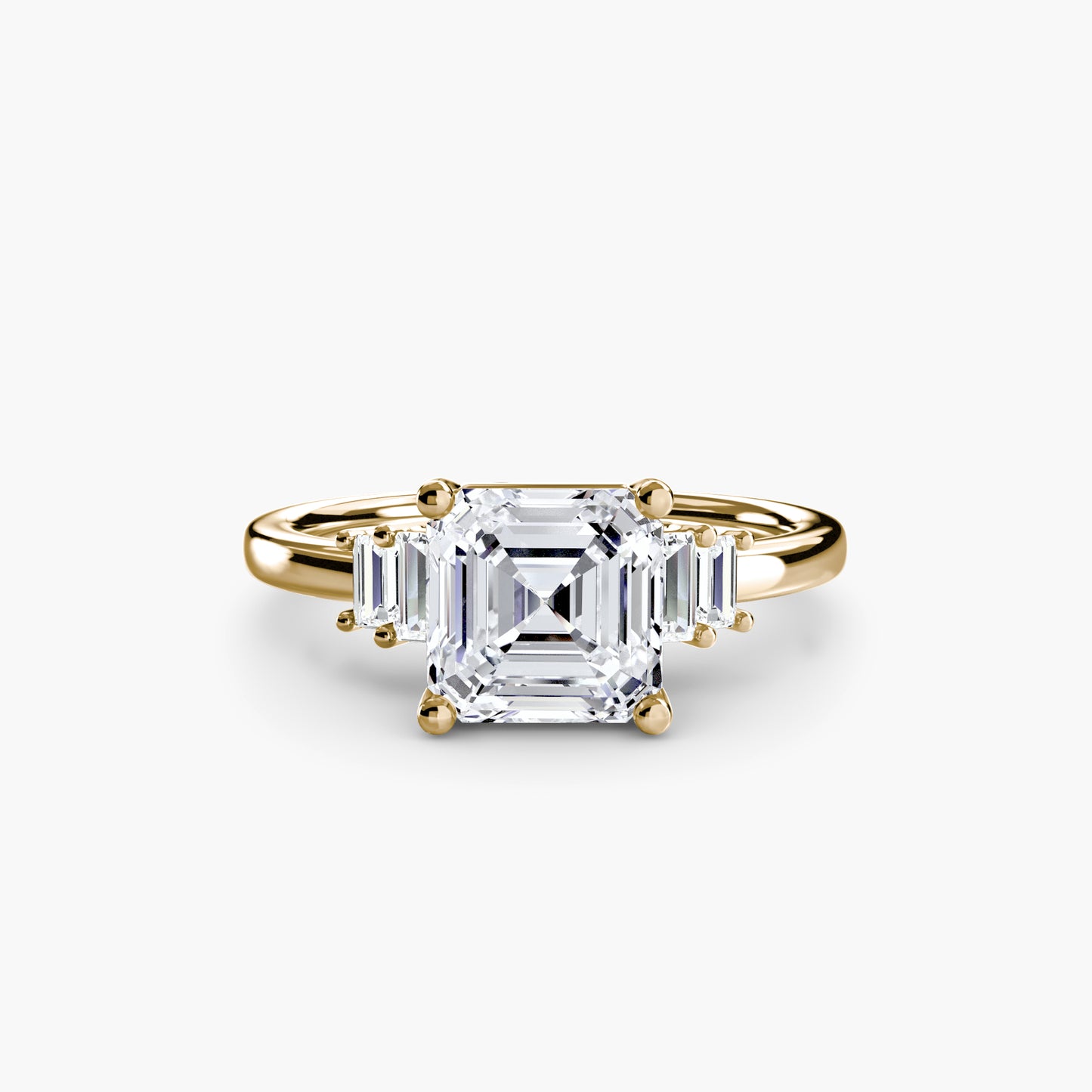 Astoria diamond ring with Baguette Accent