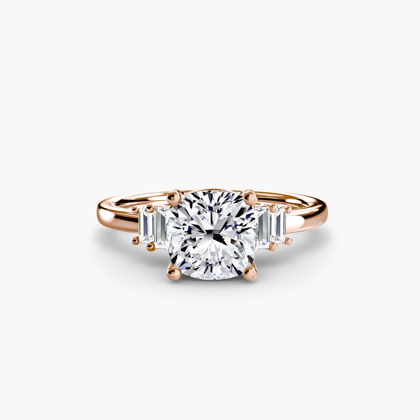 Astoria diamond ring with Baguette Accent