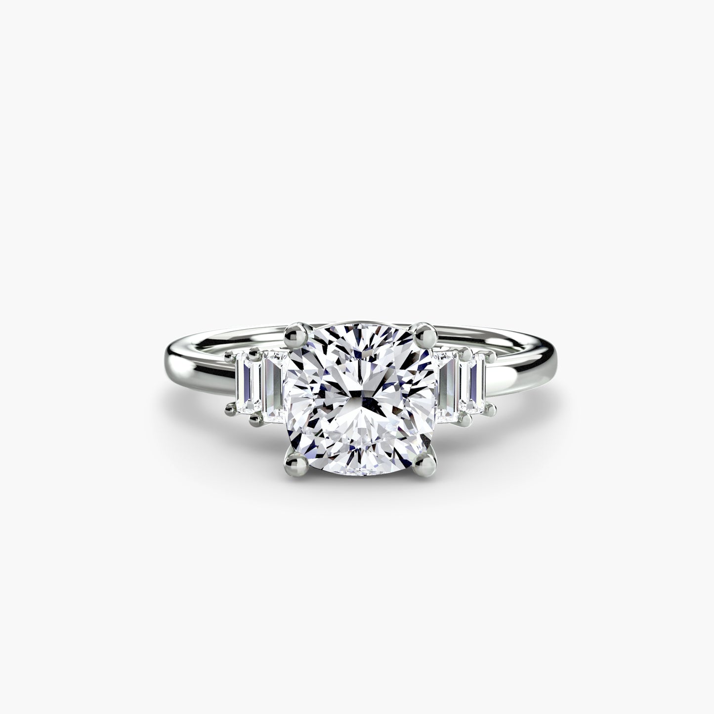 Astoria diamond ring with Baguette Accent