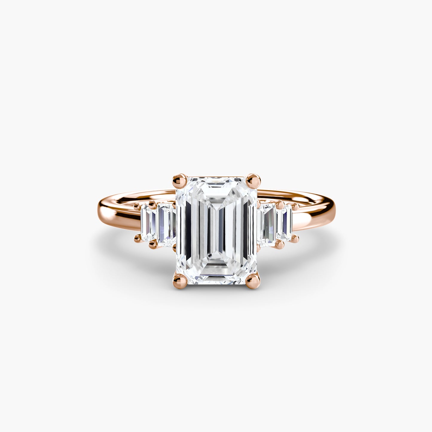 Astoria diamond ring with Baguette Accent