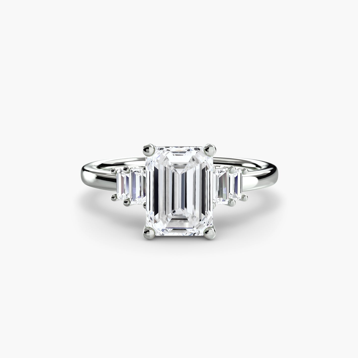 Astoria diamond ring with Baguette Accent