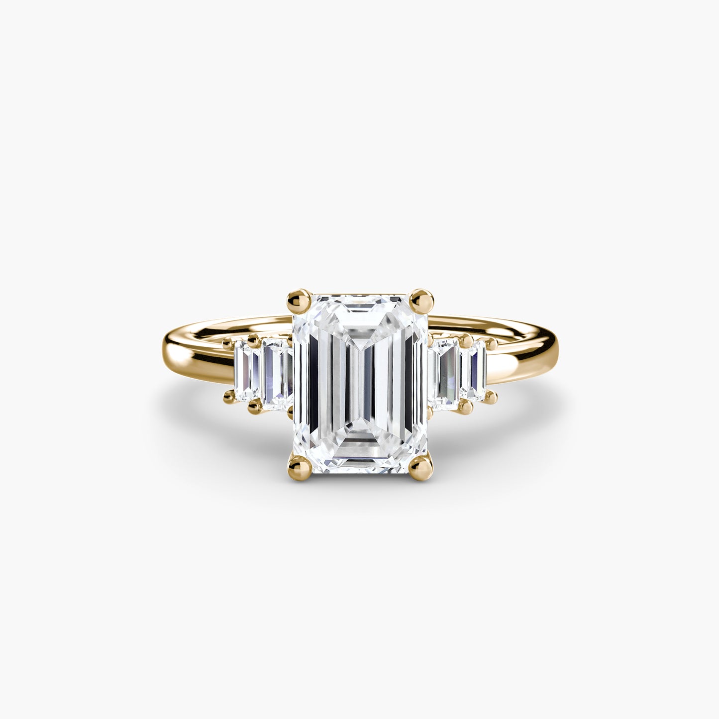 Astoria diamond ring with Baguette Accent