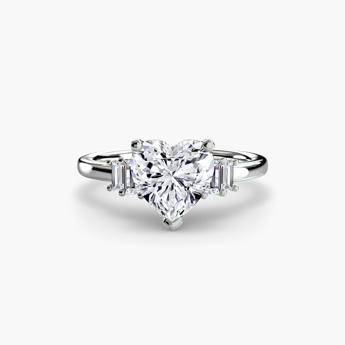 Astoria diamond ring with Baguette Accent