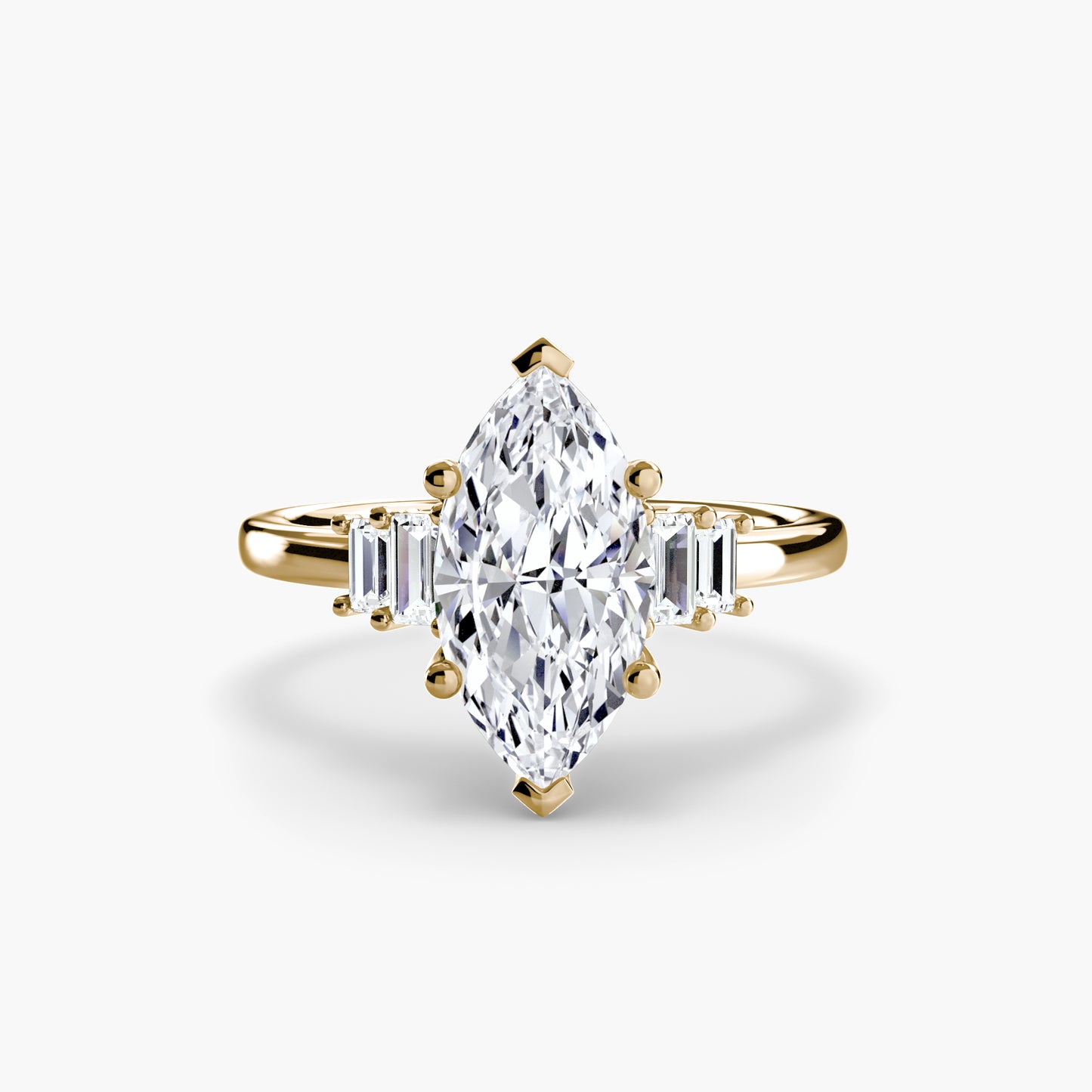 Astoria diamond ring with Baguette Accent