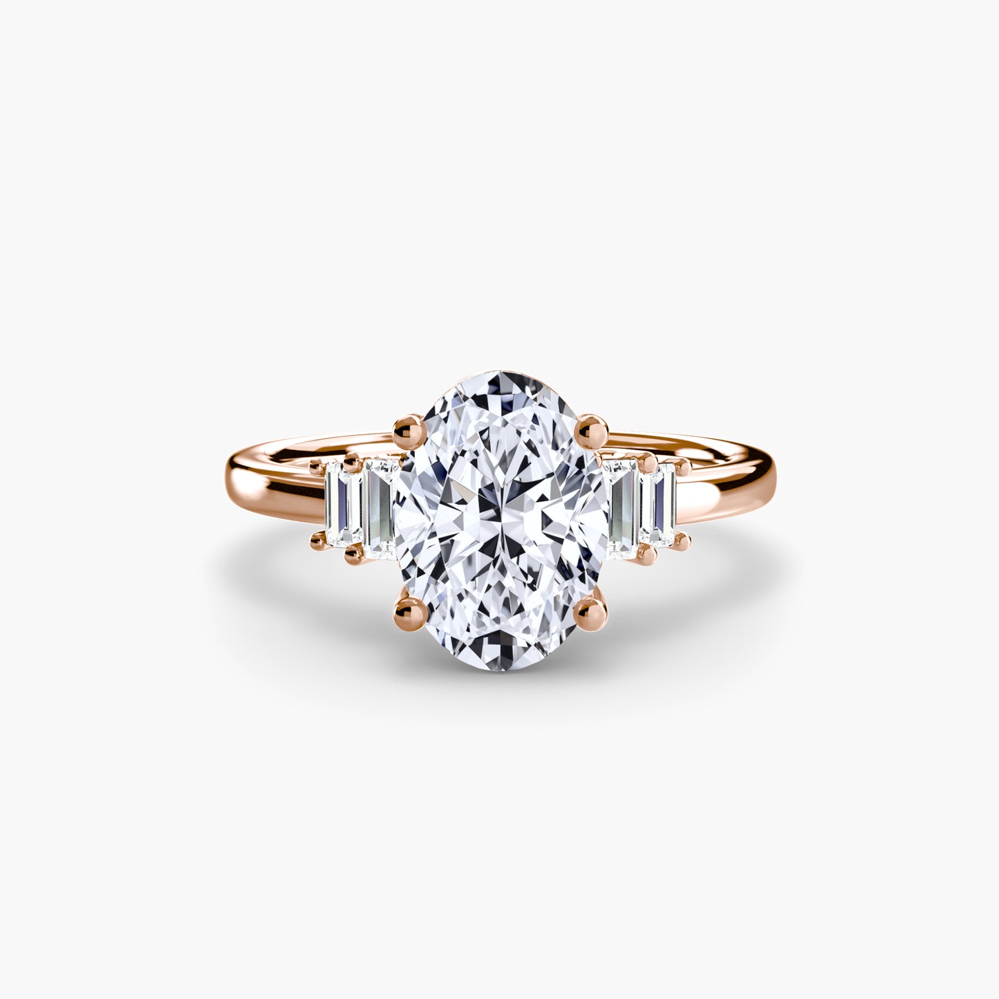 Astoria diamond ring with Baguette Accent