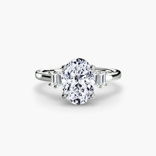 Astoria diamond ring with Baguette Accent
