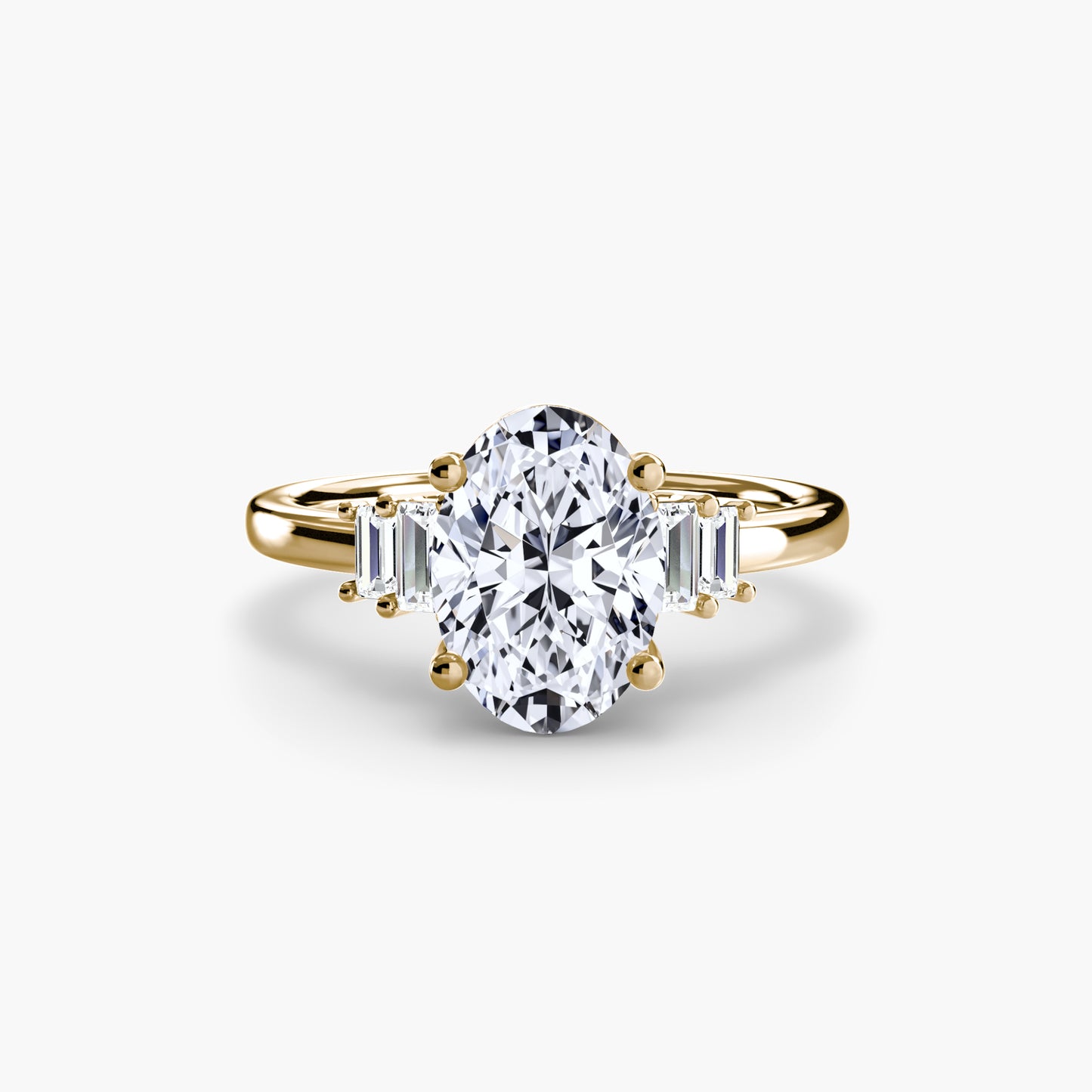 Astoria diamond ring with Baguette Accent