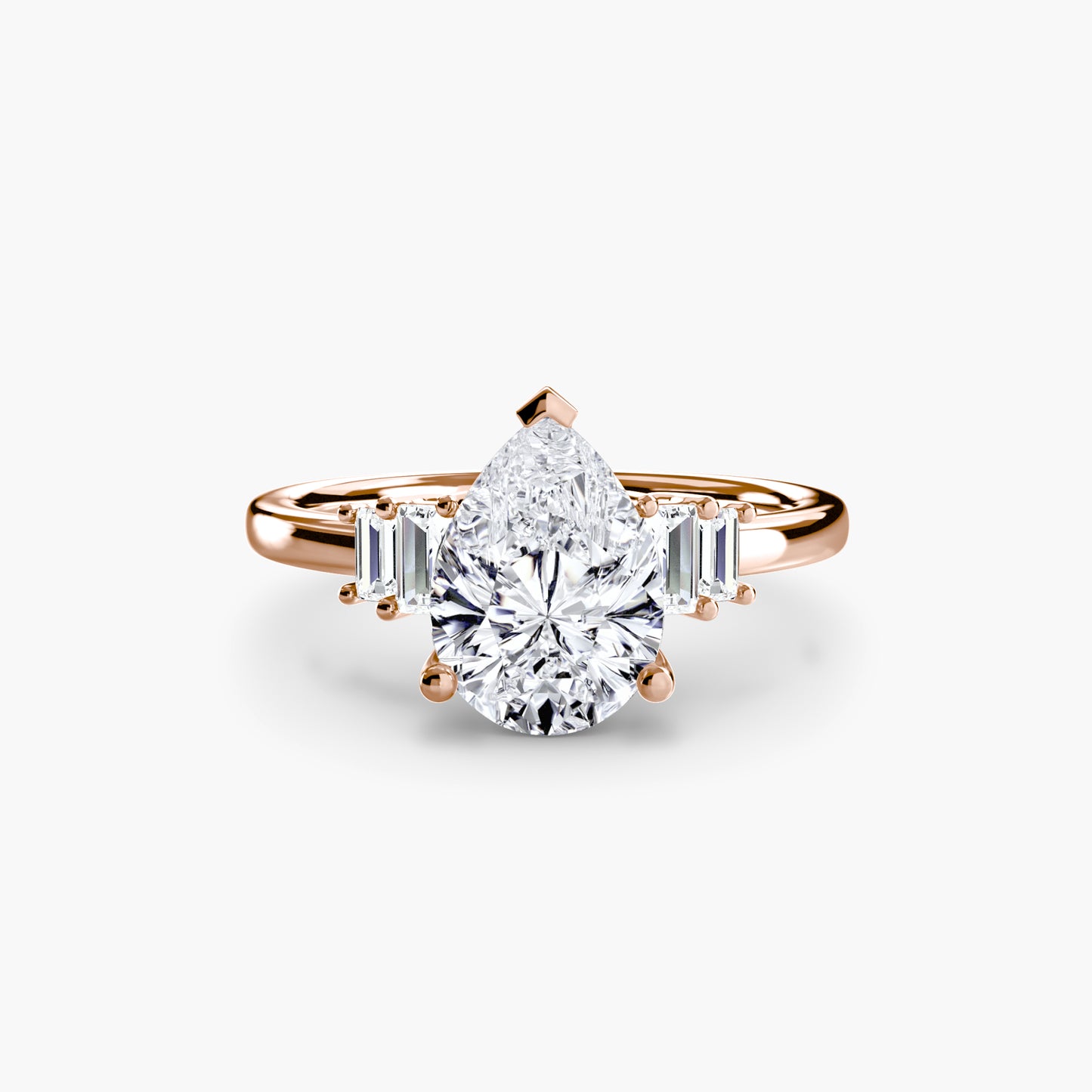 Astoria diamond ring with Baguette Accent