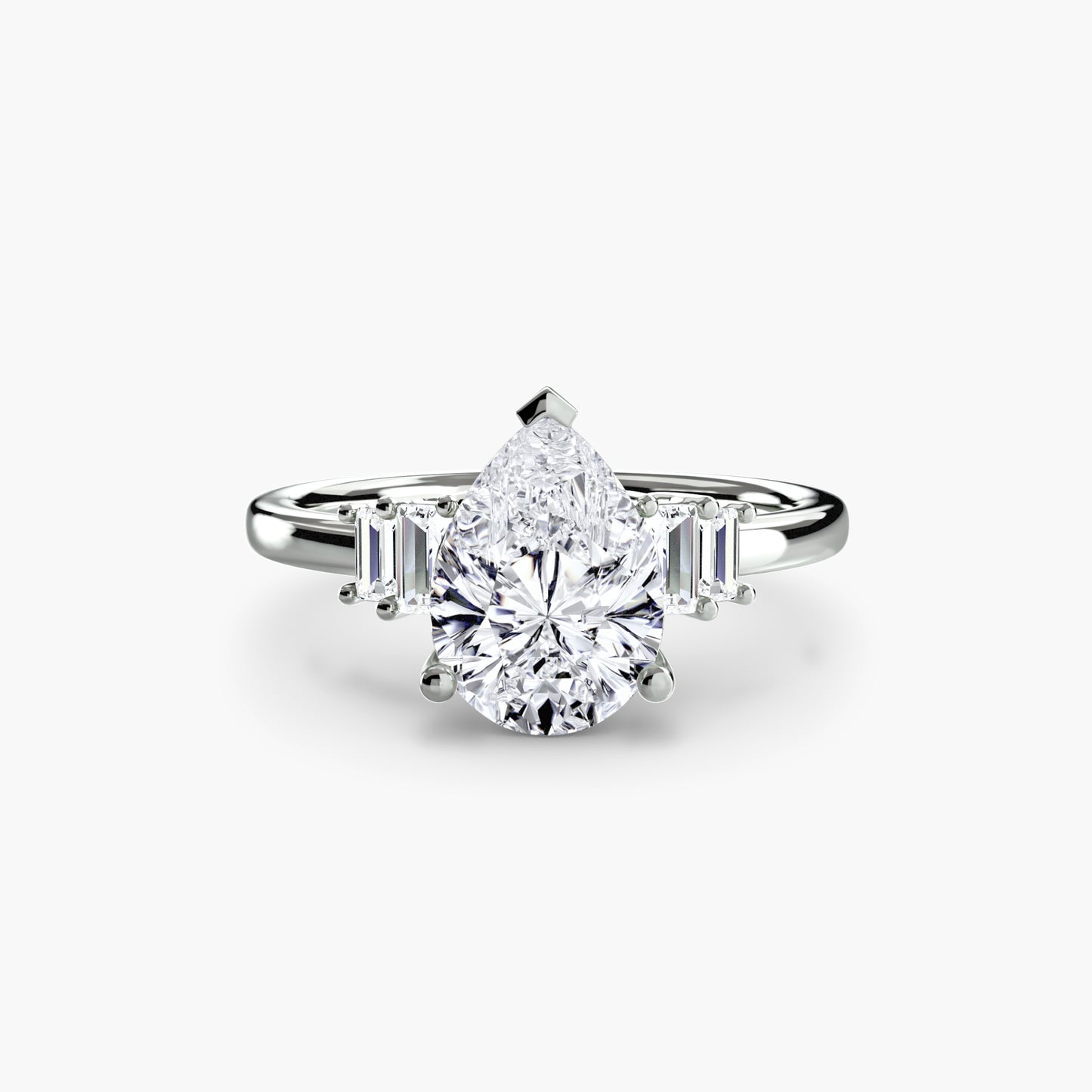 Astoria diamond ring with Baguette Accent