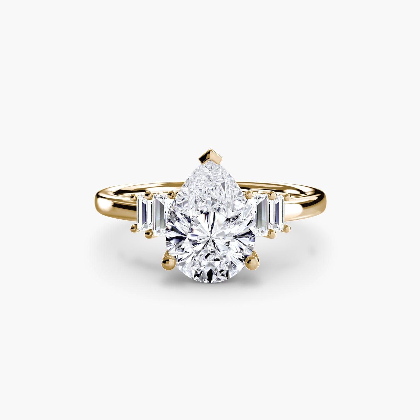 Astoria diamond ring with Baguette Accent
