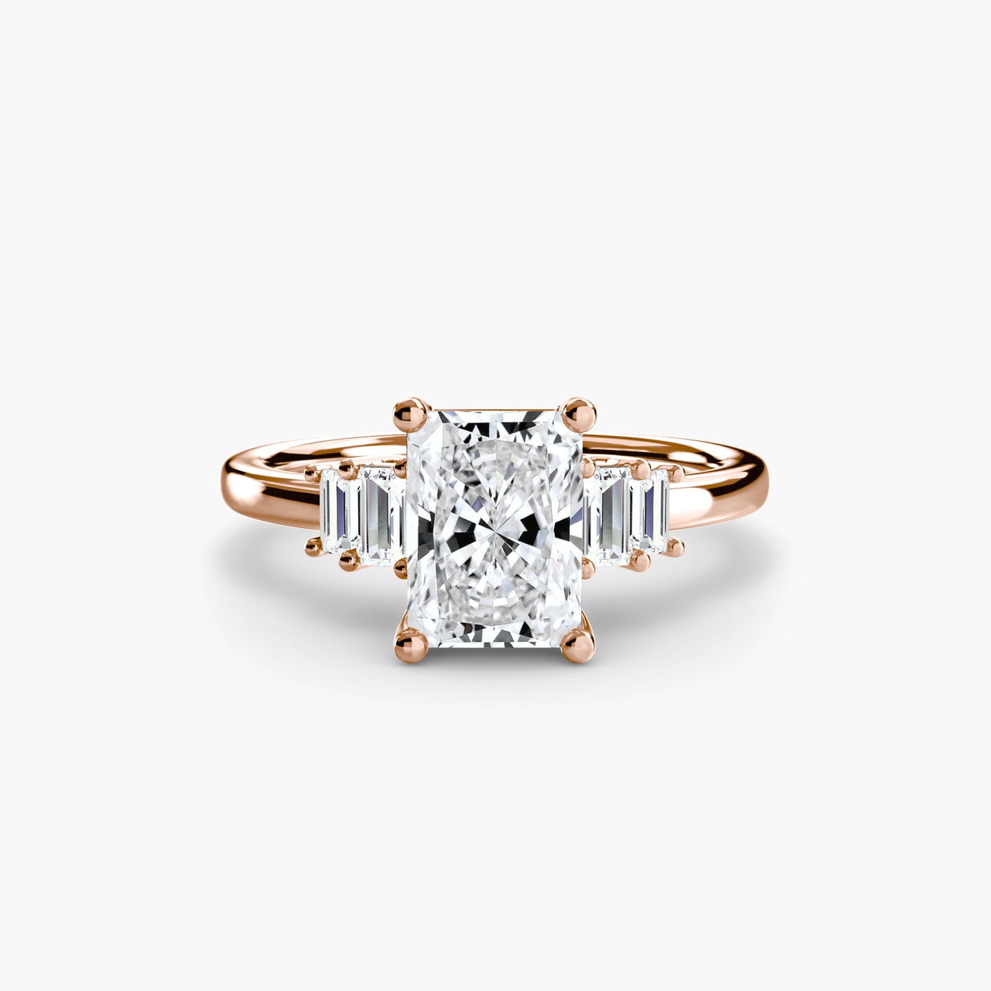 Astoria diamond ring with Baguette Accent