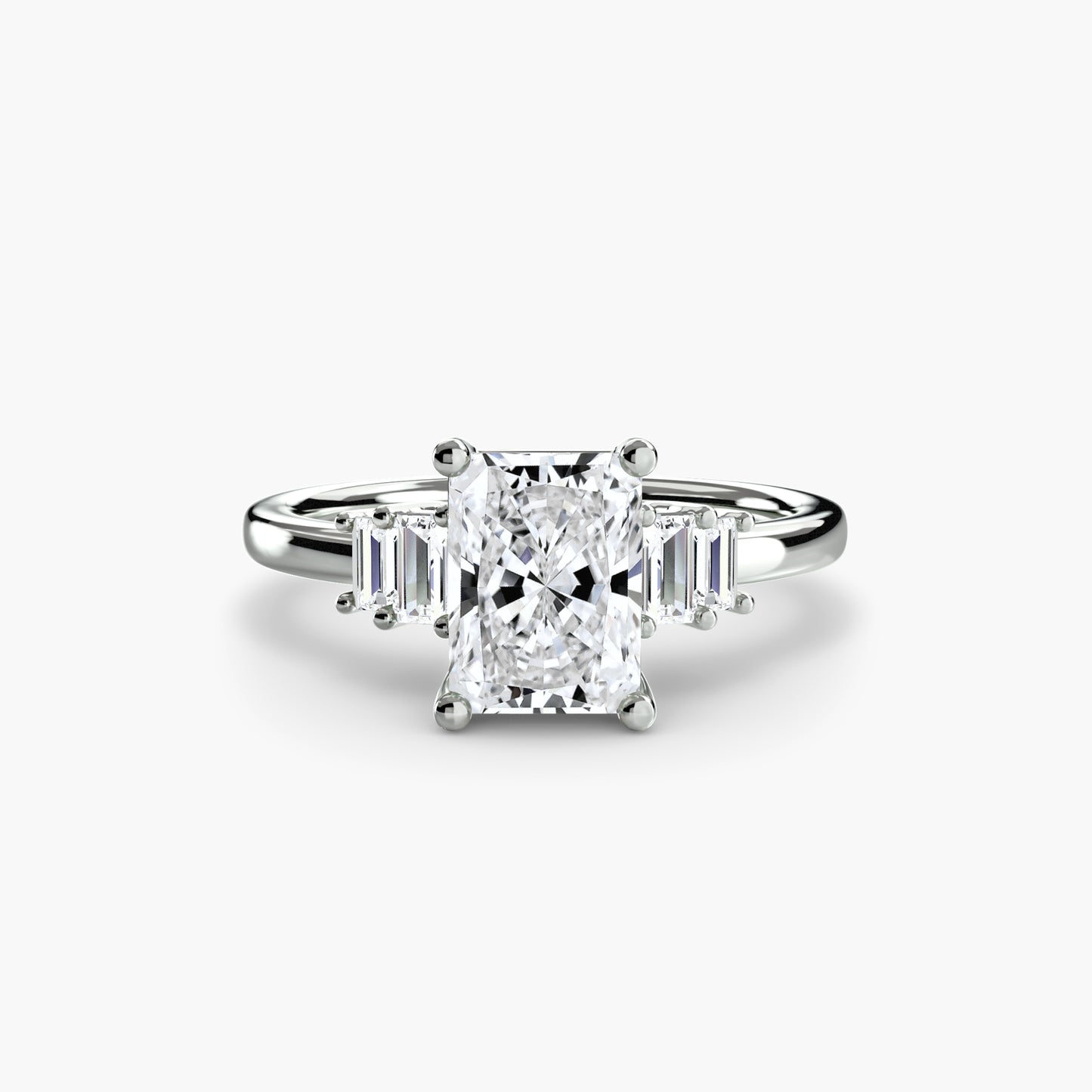 Astoria diamond ring with Baguette Accent