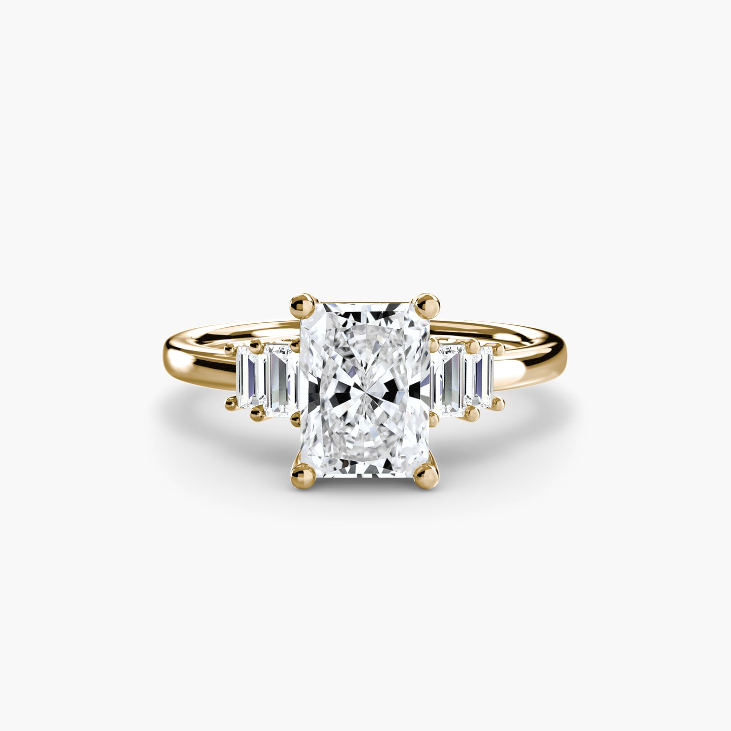 Astoria diamond ring with Baguette Accent