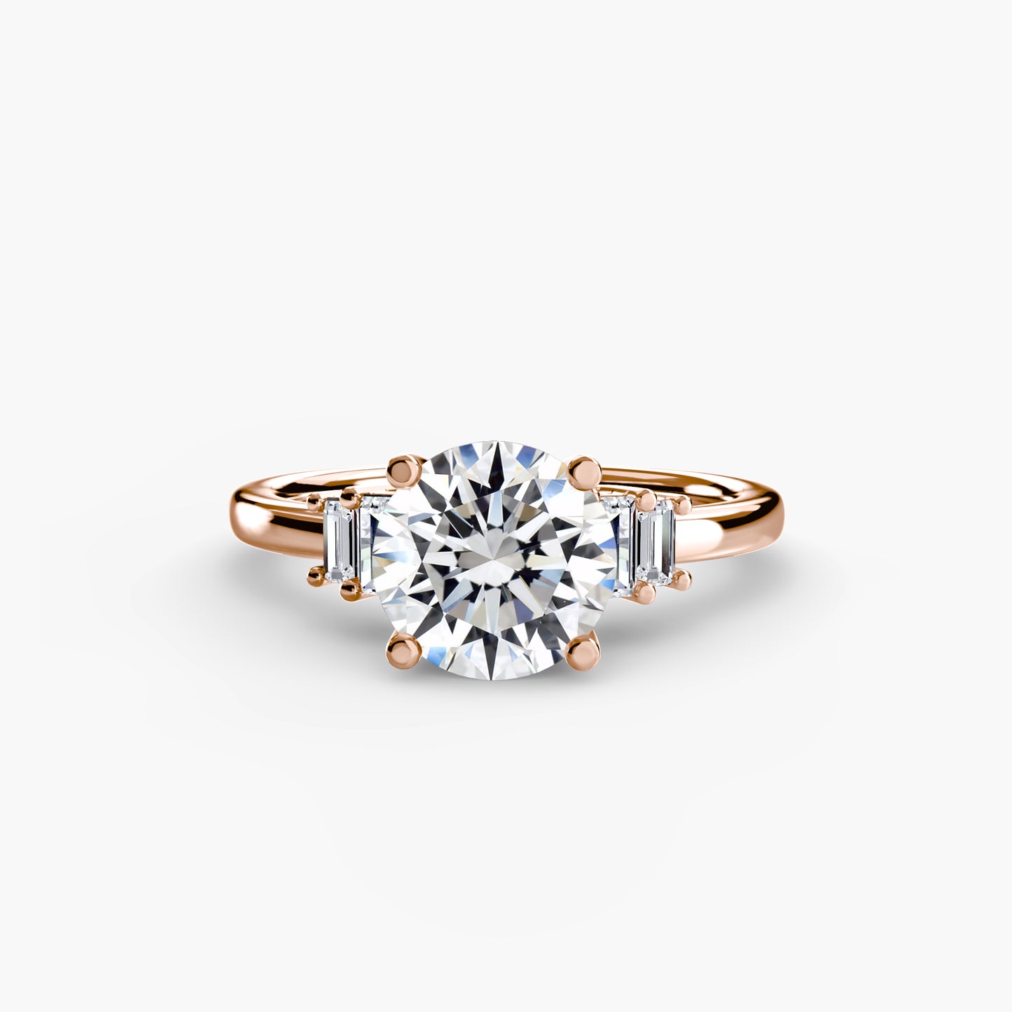 Astoria diamond ring with Baguette Accent
