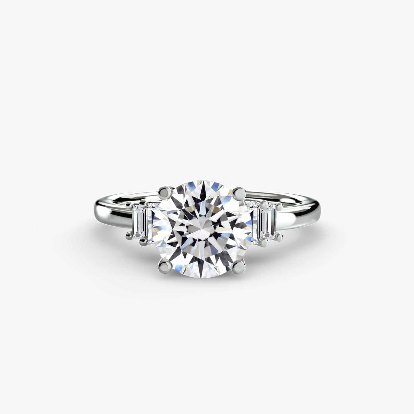Astoria diamond ring with Baguette Accent