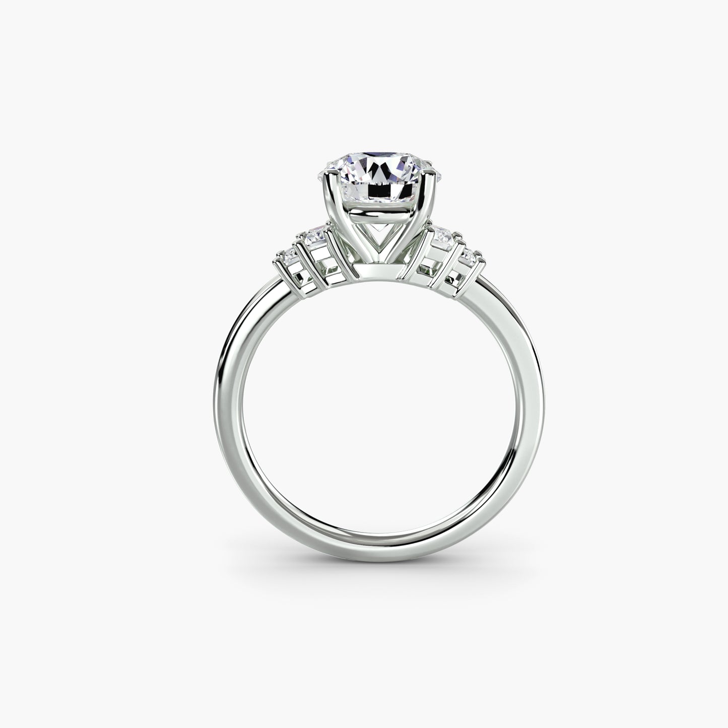 Astoria diamond ring with Baguette Accent