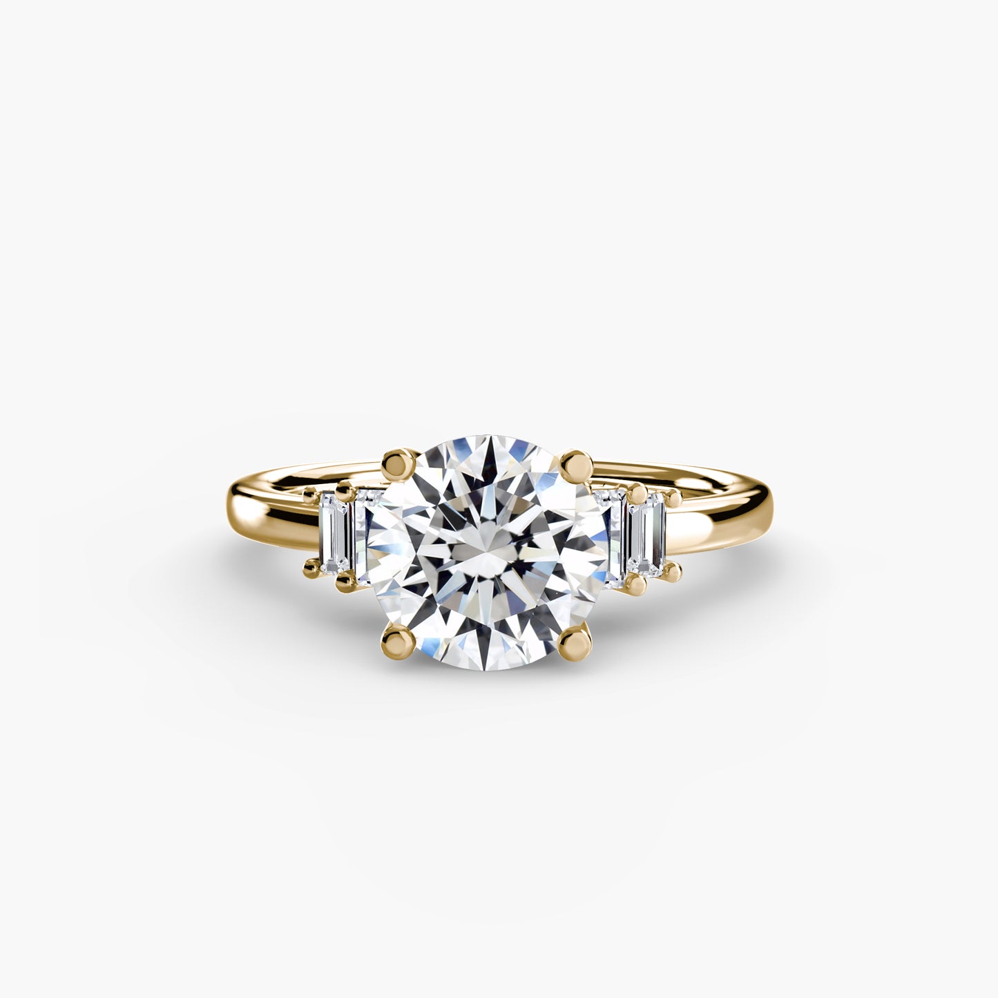 Astoria diamond ring with Baguette Accent