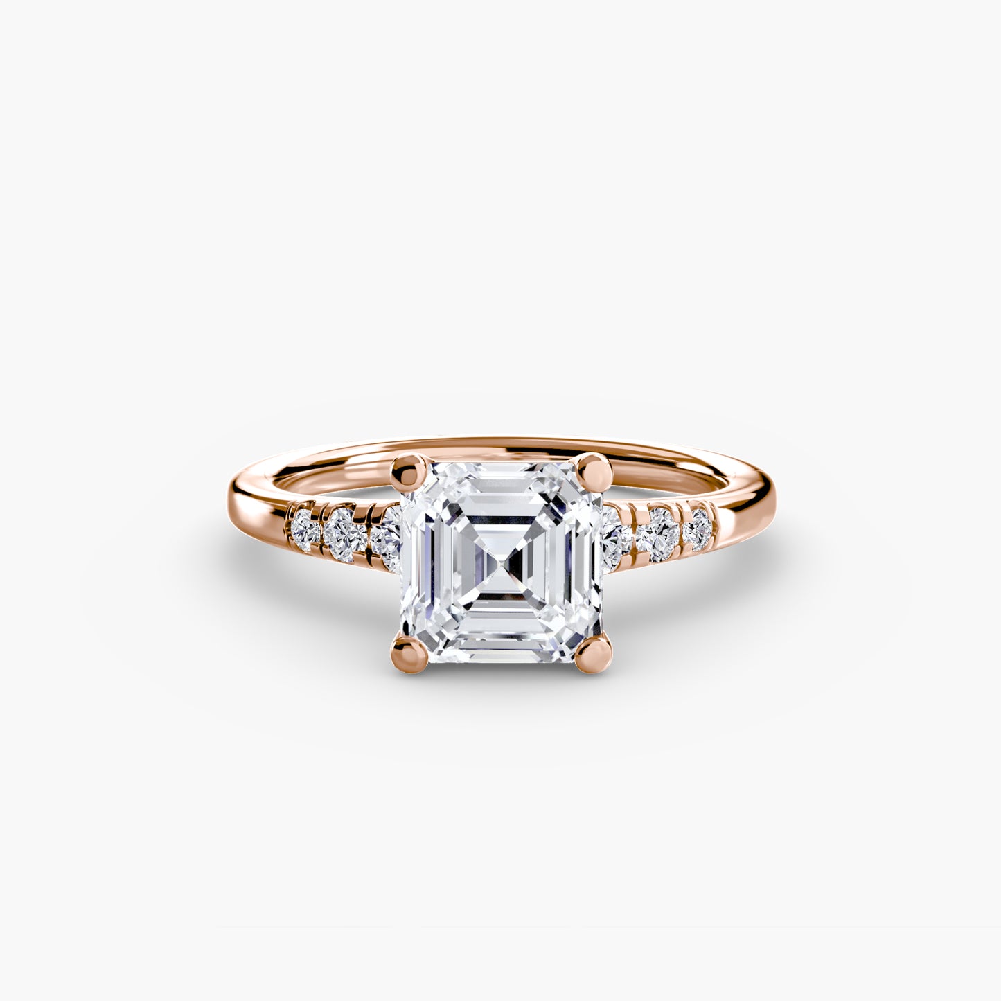 Diamond Solitaire with Shoulder Accents