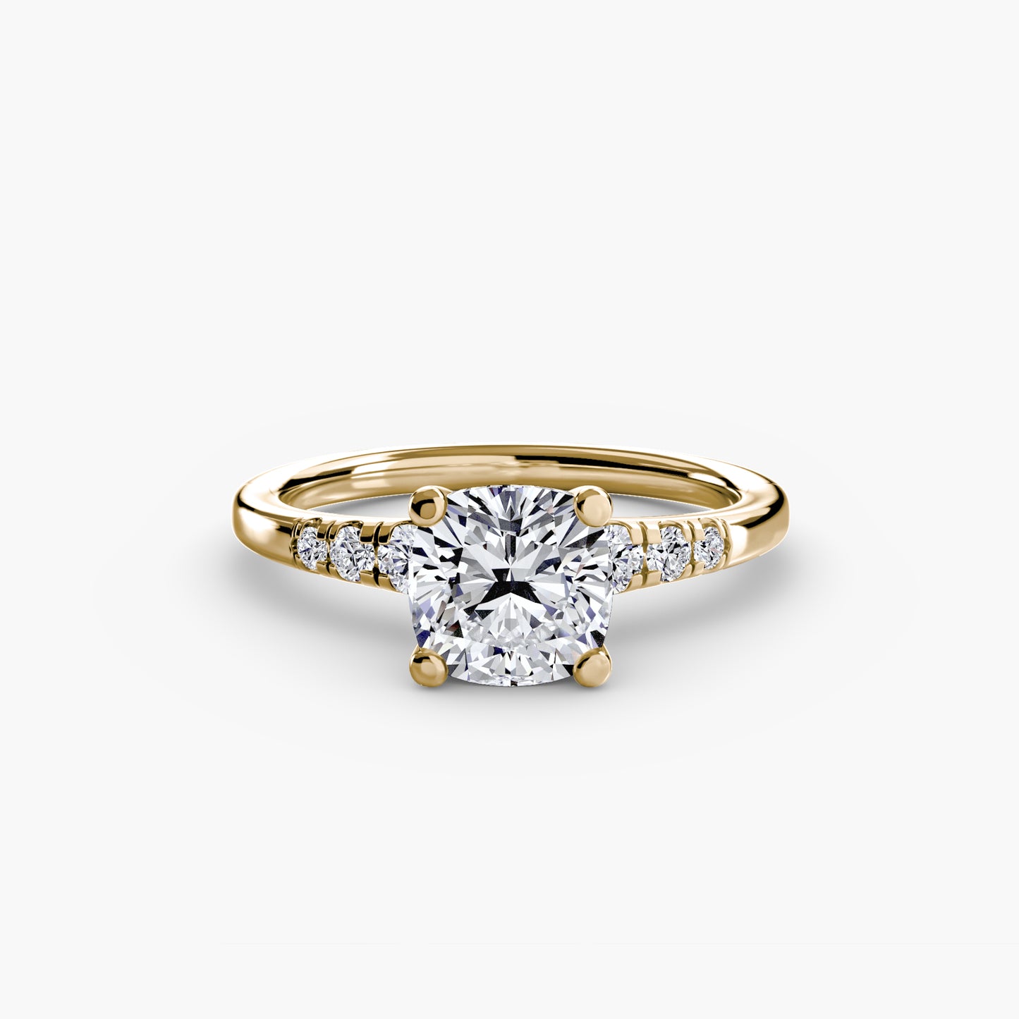 Diamond Solitaire with Shoulder Accents