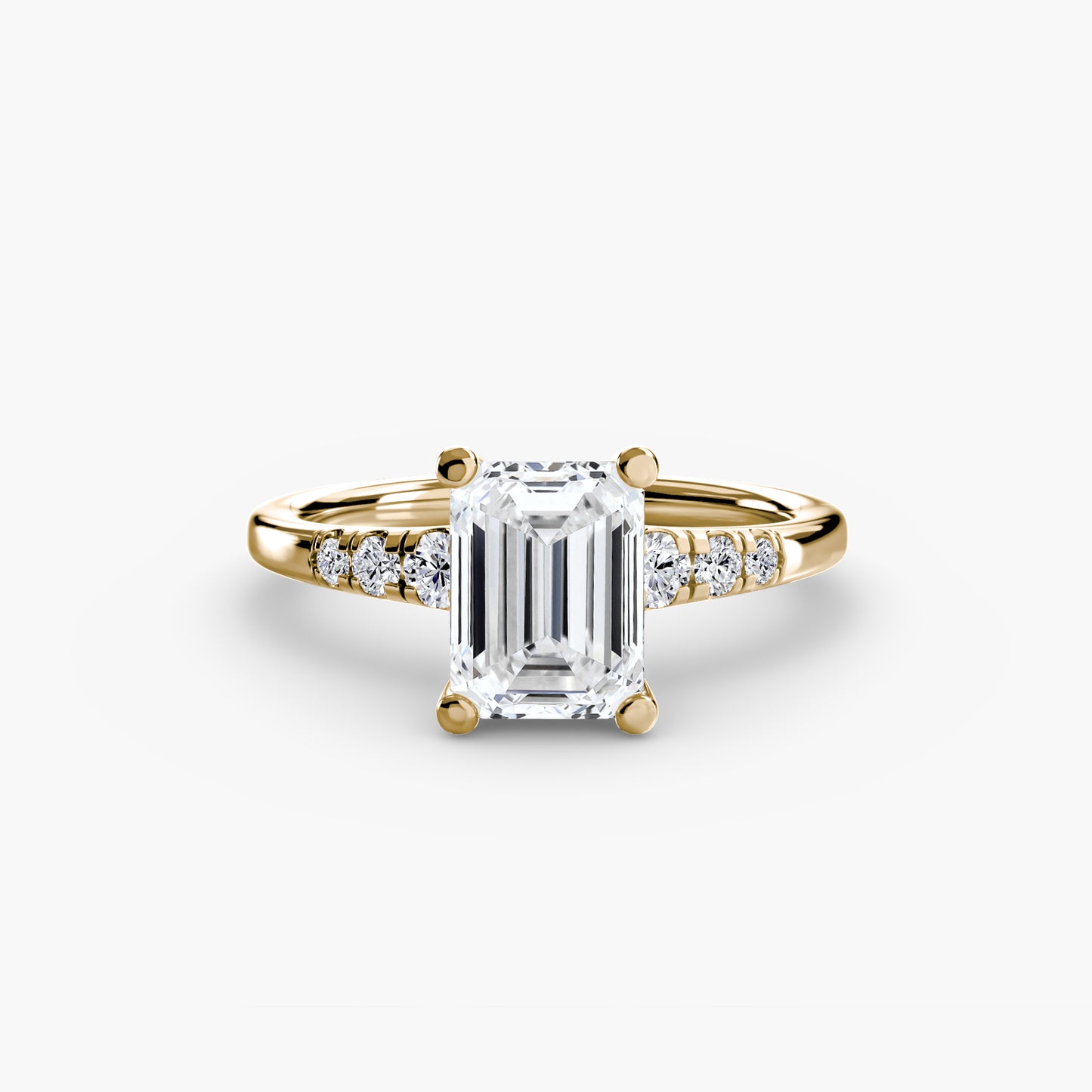 Diamond Solitaire with Shoulder Accents