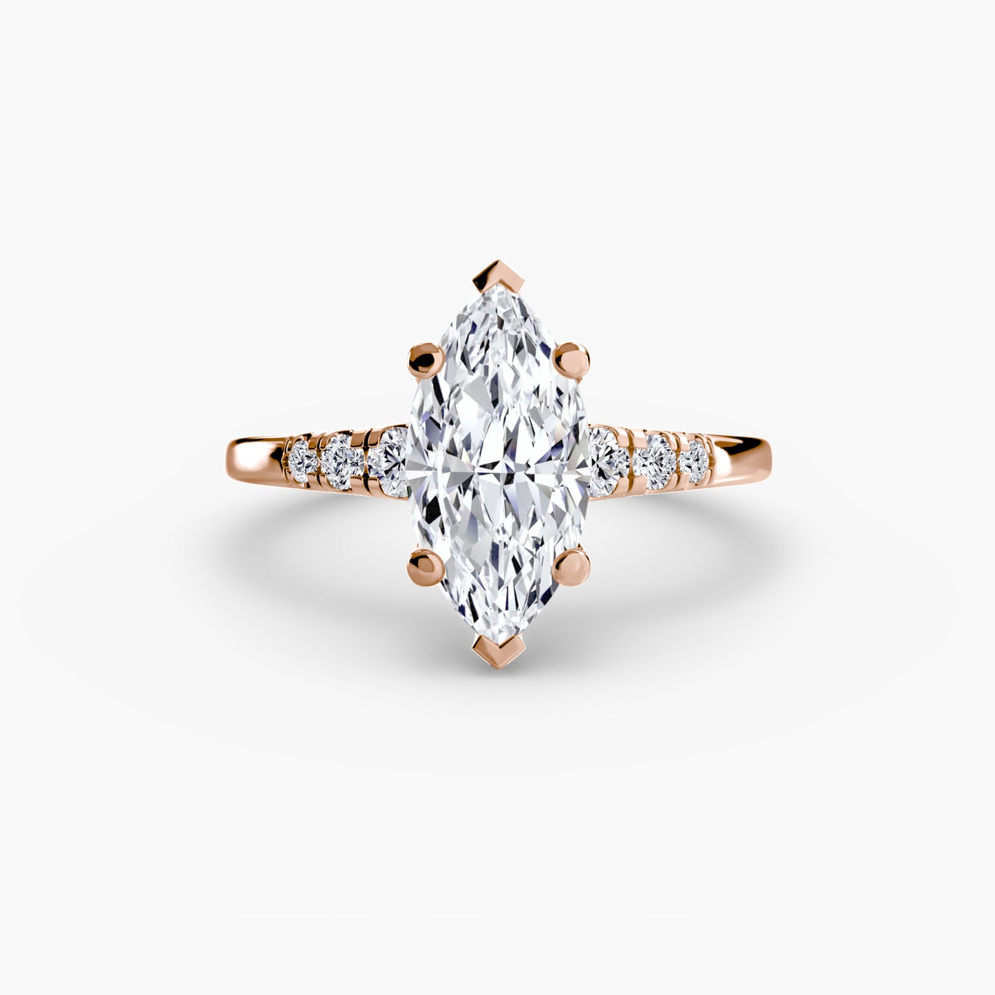 Diamond Solitaire with Shoulder Accents