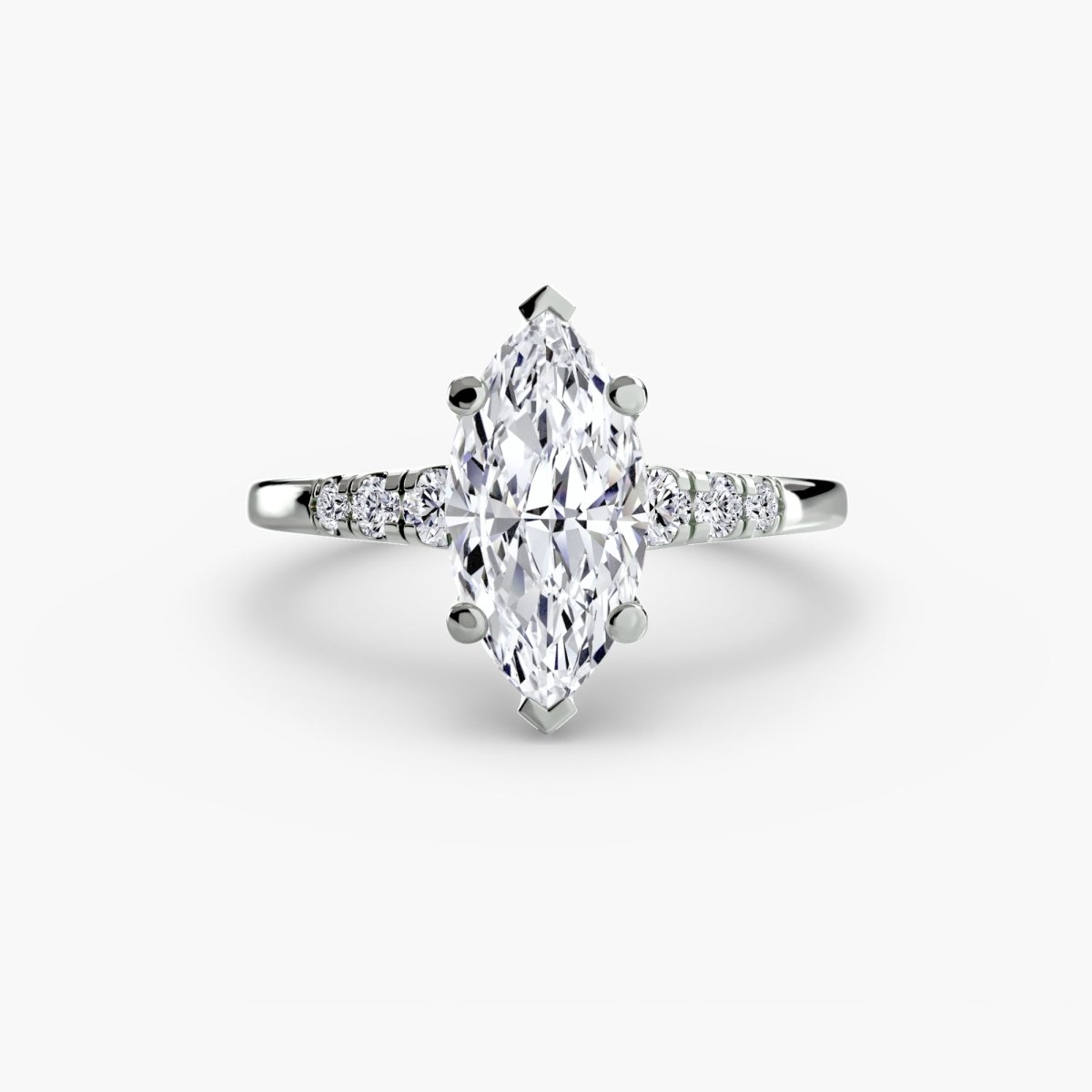 Diamond Solitaire with Shoulder Accents | Joaillerie VCL