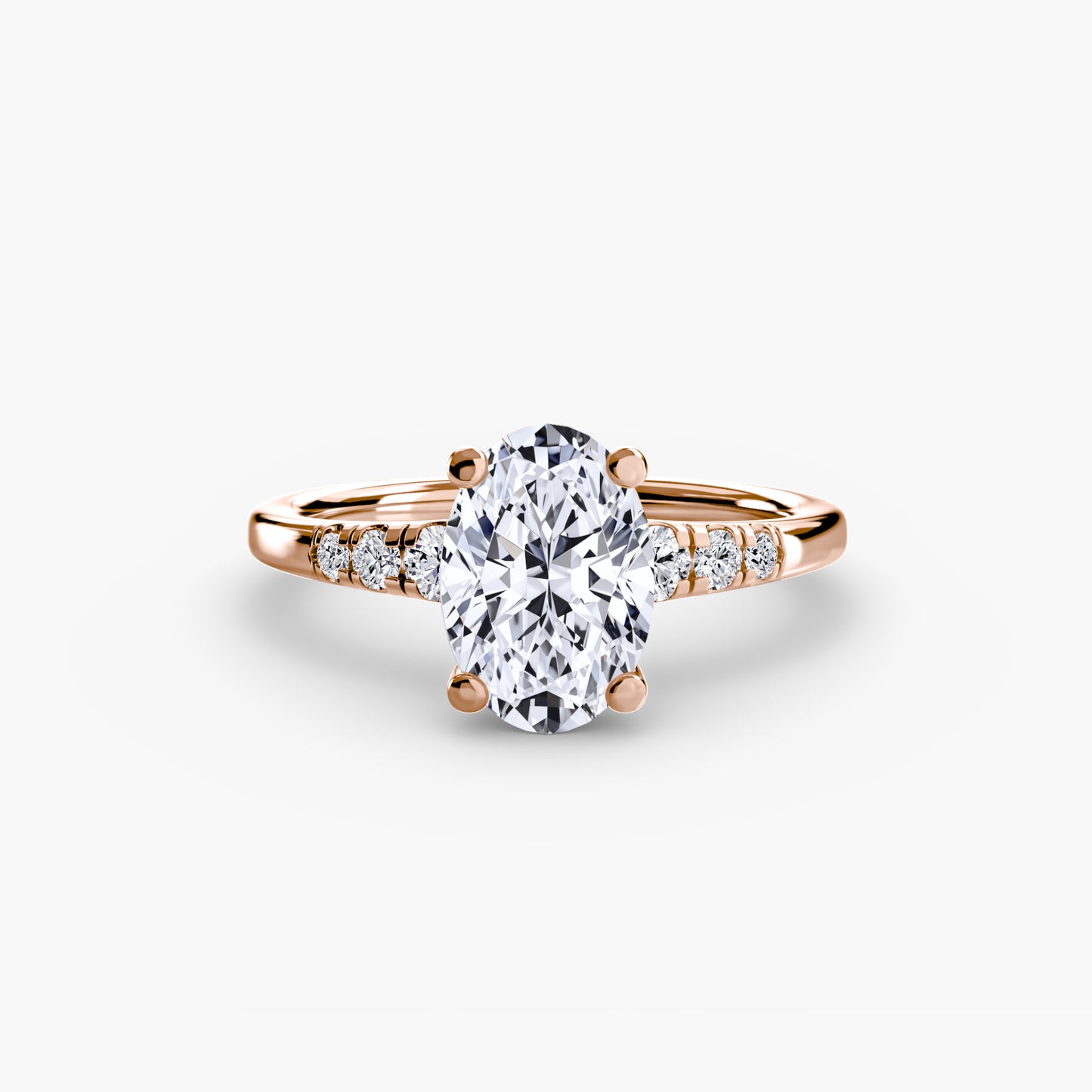 Diamond Solitaire with Shoulder Accents