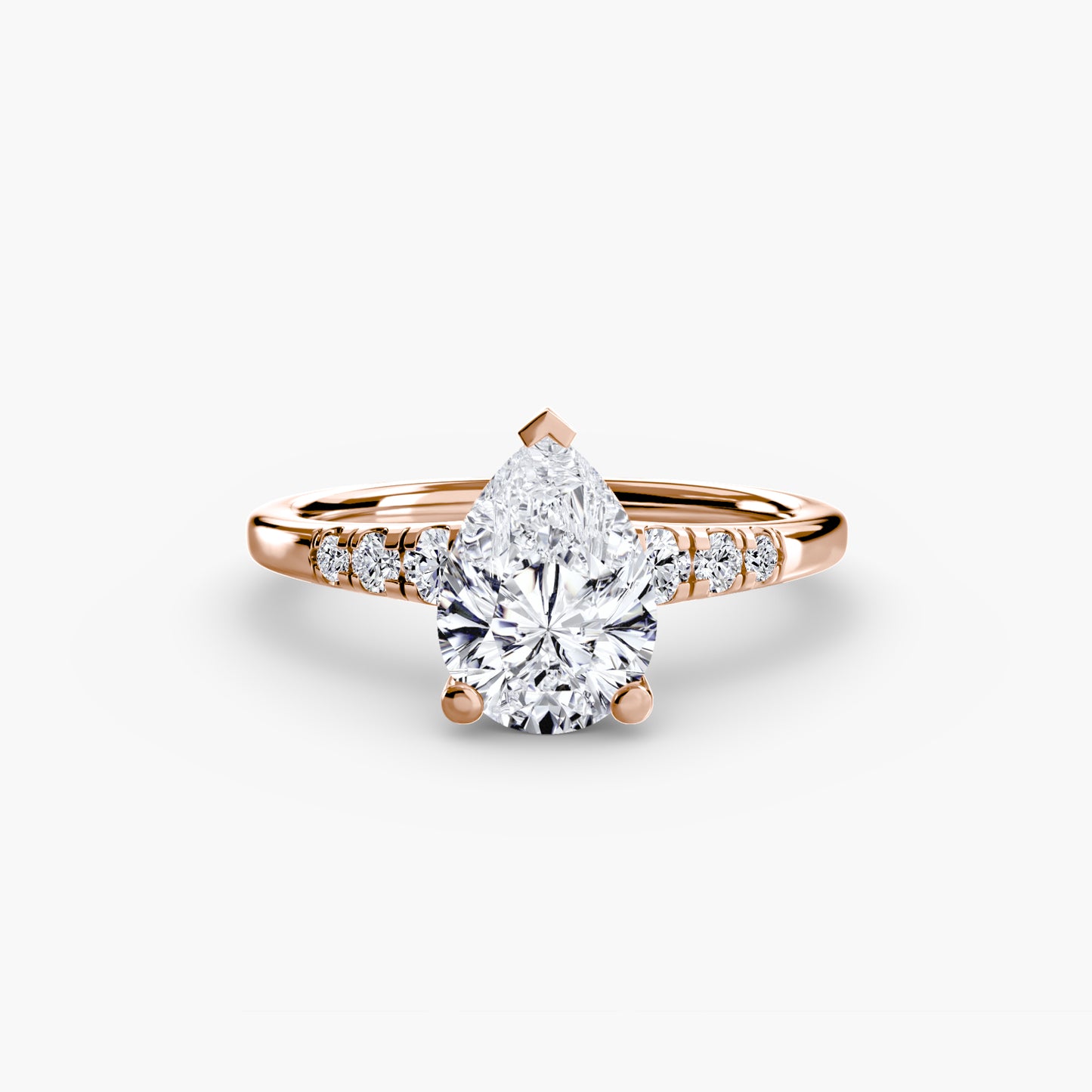 Diamond Solitaire with Shoulder Accents