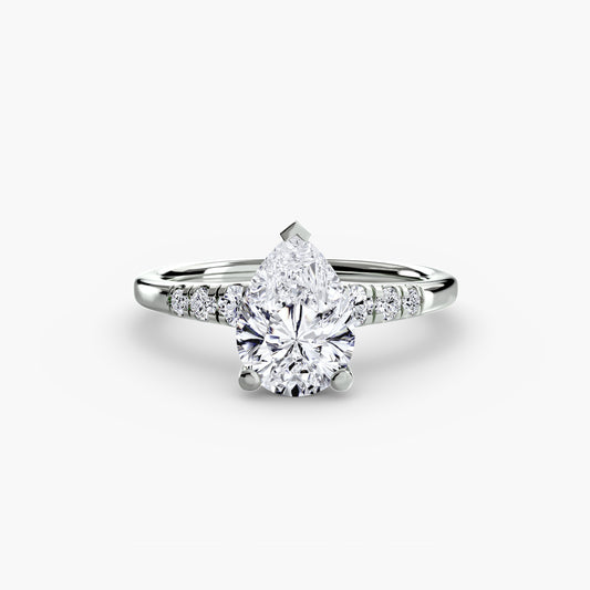 Diamond Solitaire with Shoulder Accents