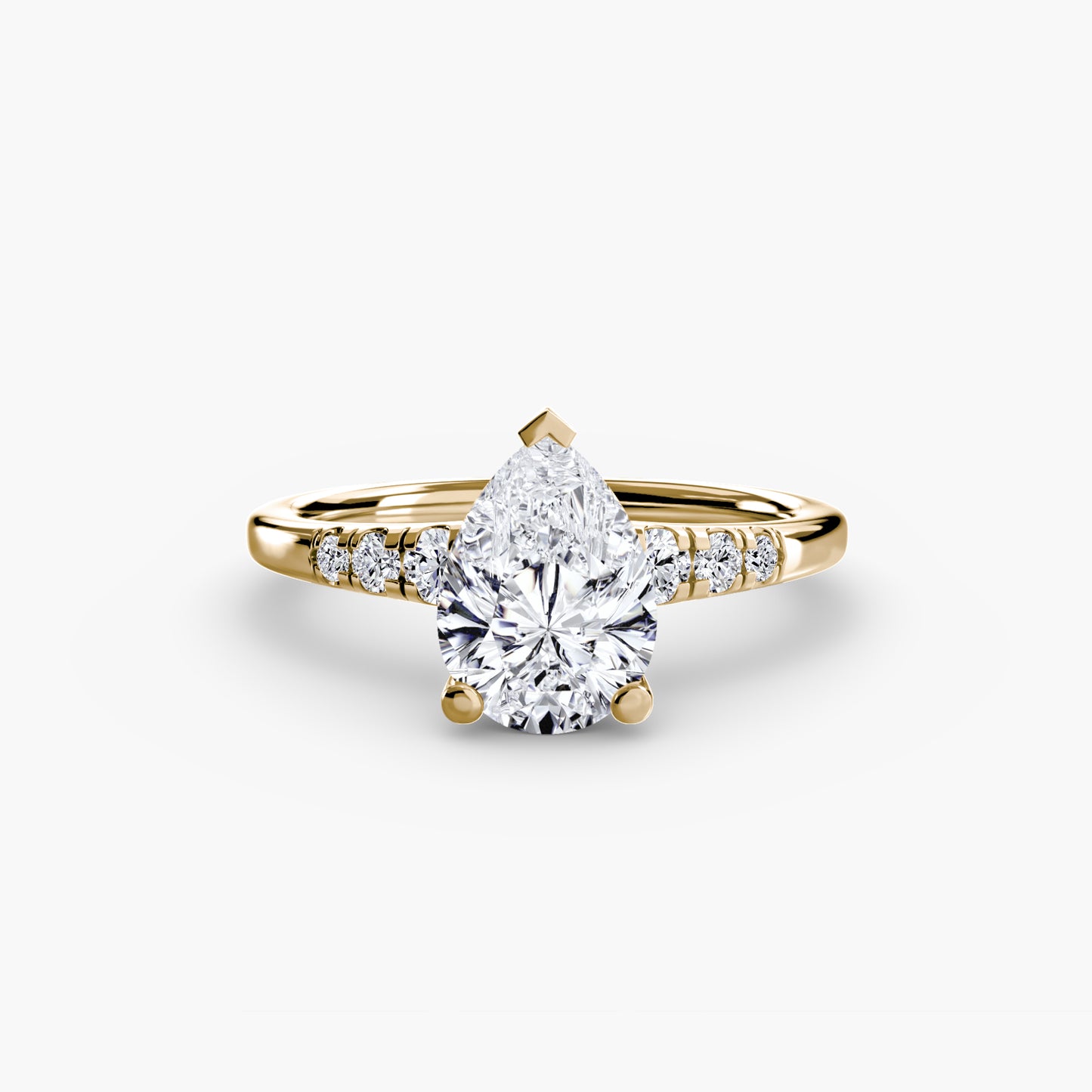 Diamond Solitaire with Shoulder Accents