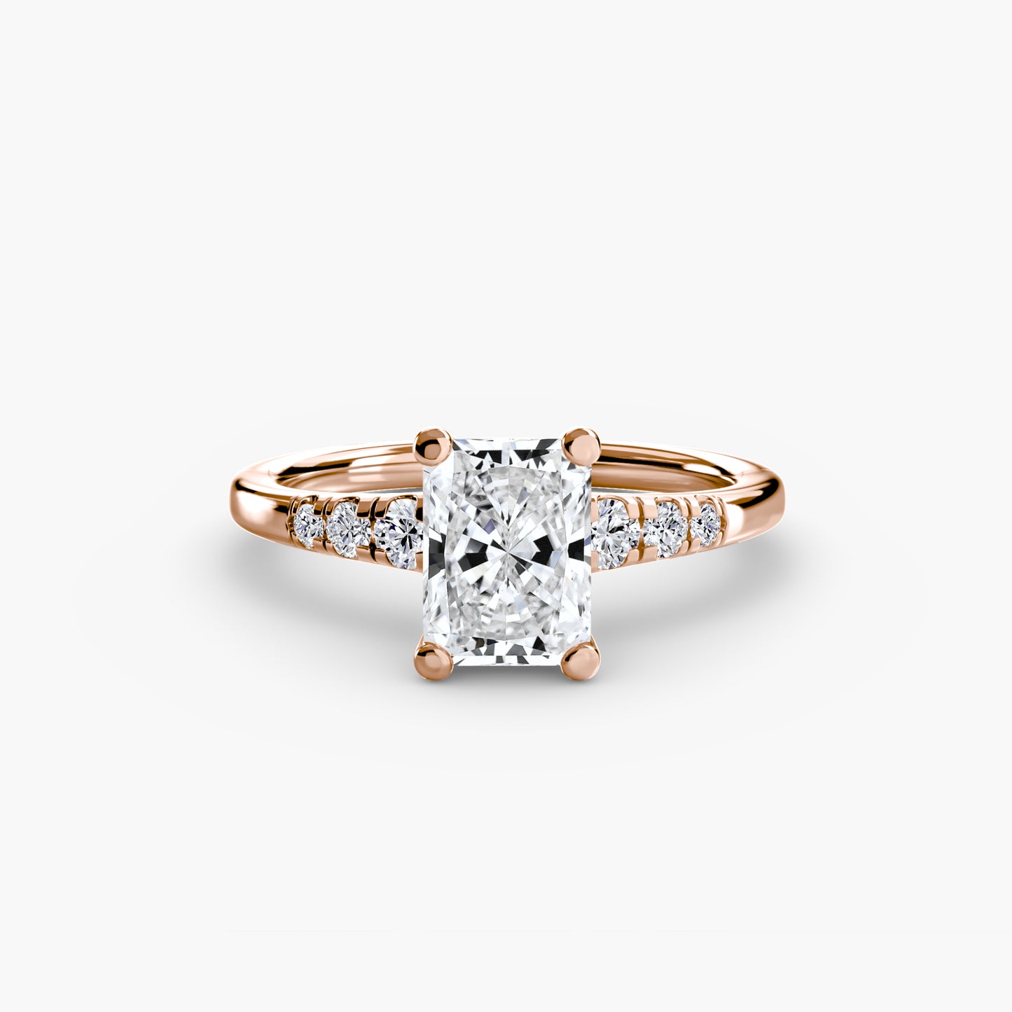 Diamond Solitaire with Shoulder Accents