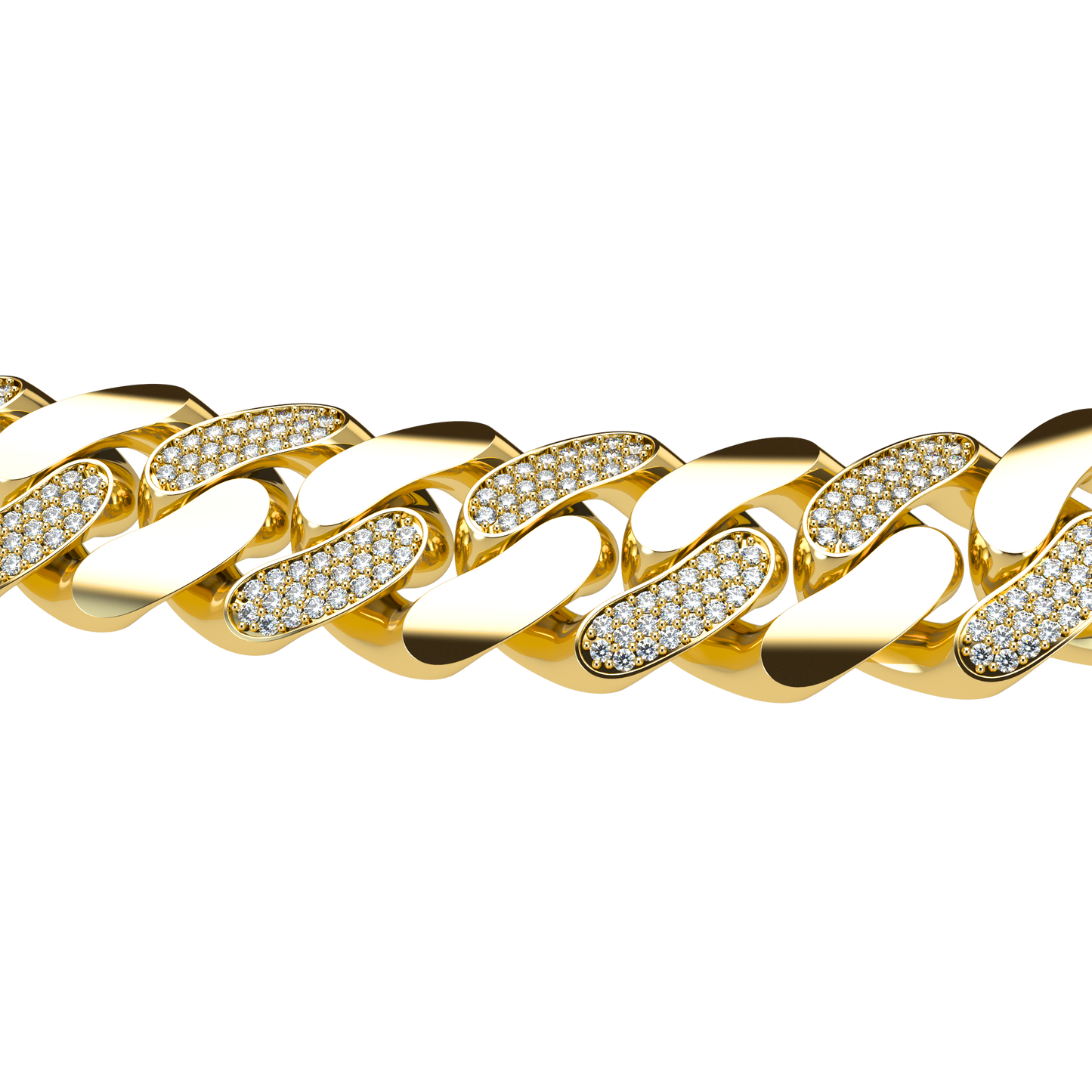 VCL Cuban Link Alternate diamond Pavé 20mm