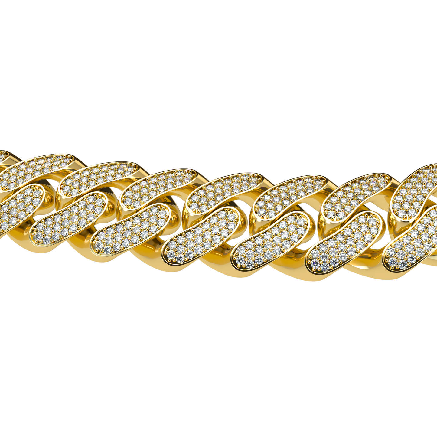 VCL Cuban Link bracelet with full diamond pavé 20mm