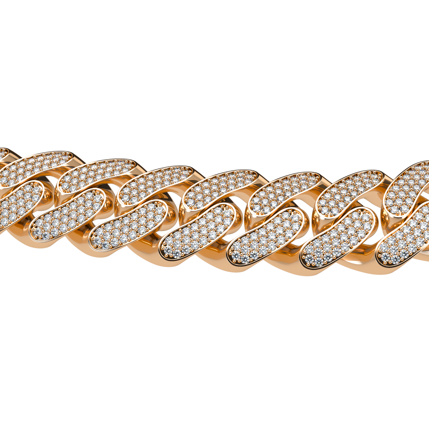 VCL Cuban Link bracelet with full diamond pavé 20mm
