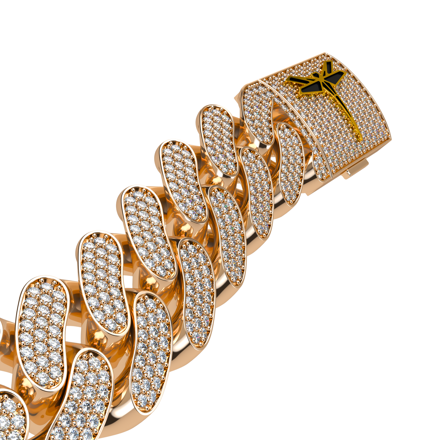 VCL Cuban Link bracelet with full diamond pavé 20mm